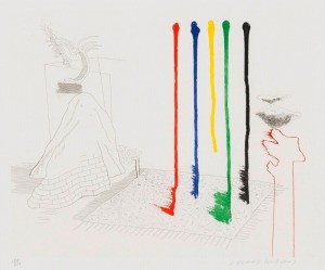 David Hockney - I Say They Are, 16 from The Blue Guitar (M.C.A.T. 193)