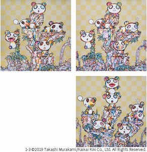 Takashi Murakami - 1. Panda Cubs Panda Cubs; 2. Pandas Panda Cubs Pandas; 3. Panda Cubs Pandas