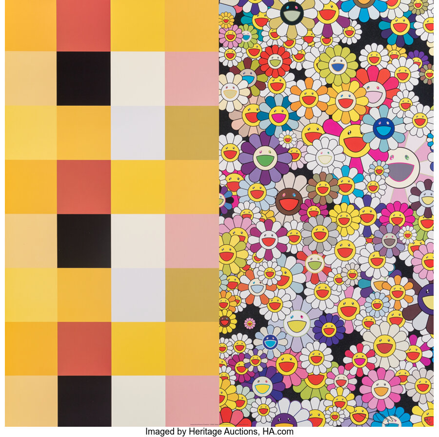 Takashi Murakami - Acupuncture/Flowers (Checkers)