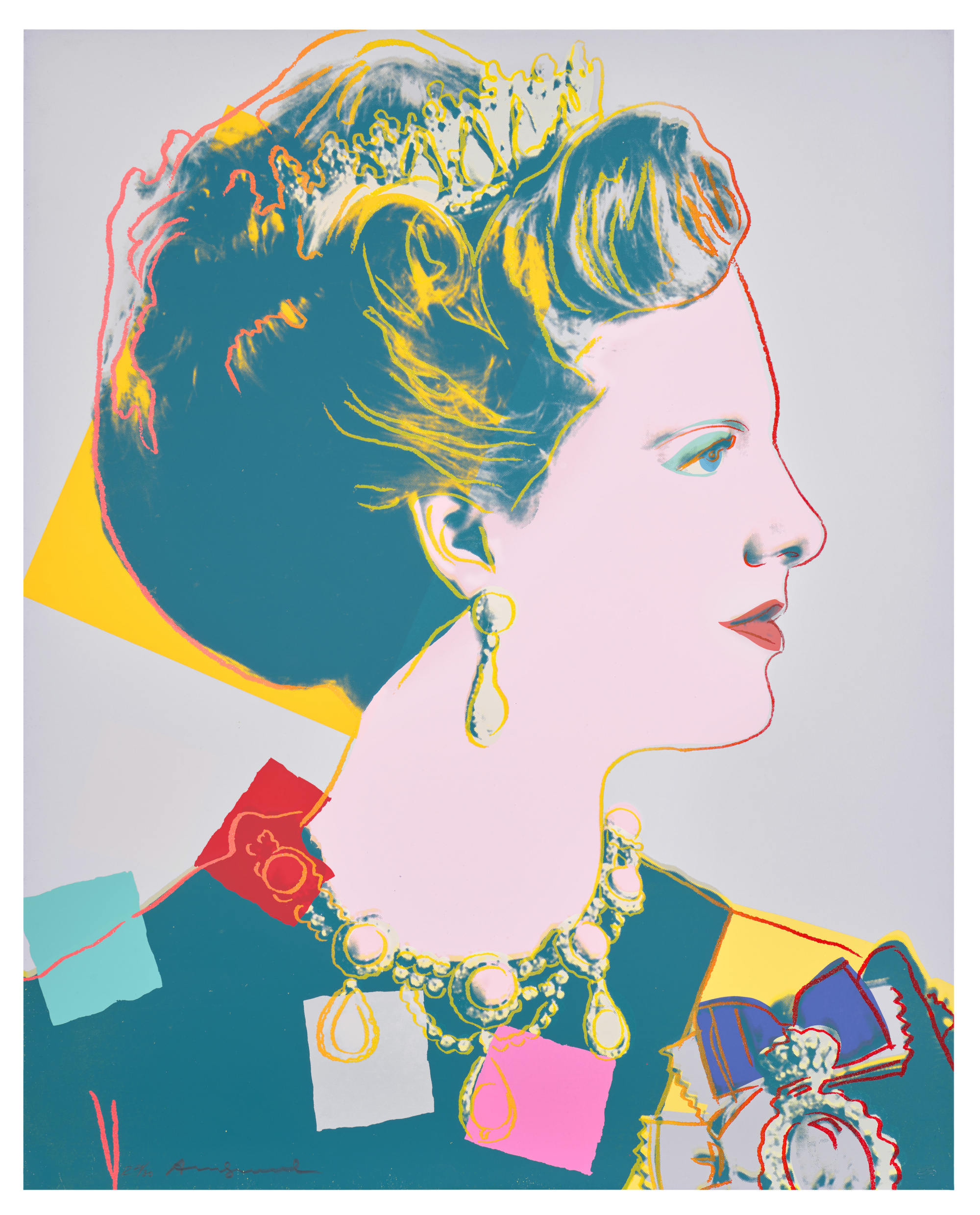 Andy Warhol - Queen Margrethe II of Denmark, from Reigning Queens (Royal Edition) (F. & S. 342A)