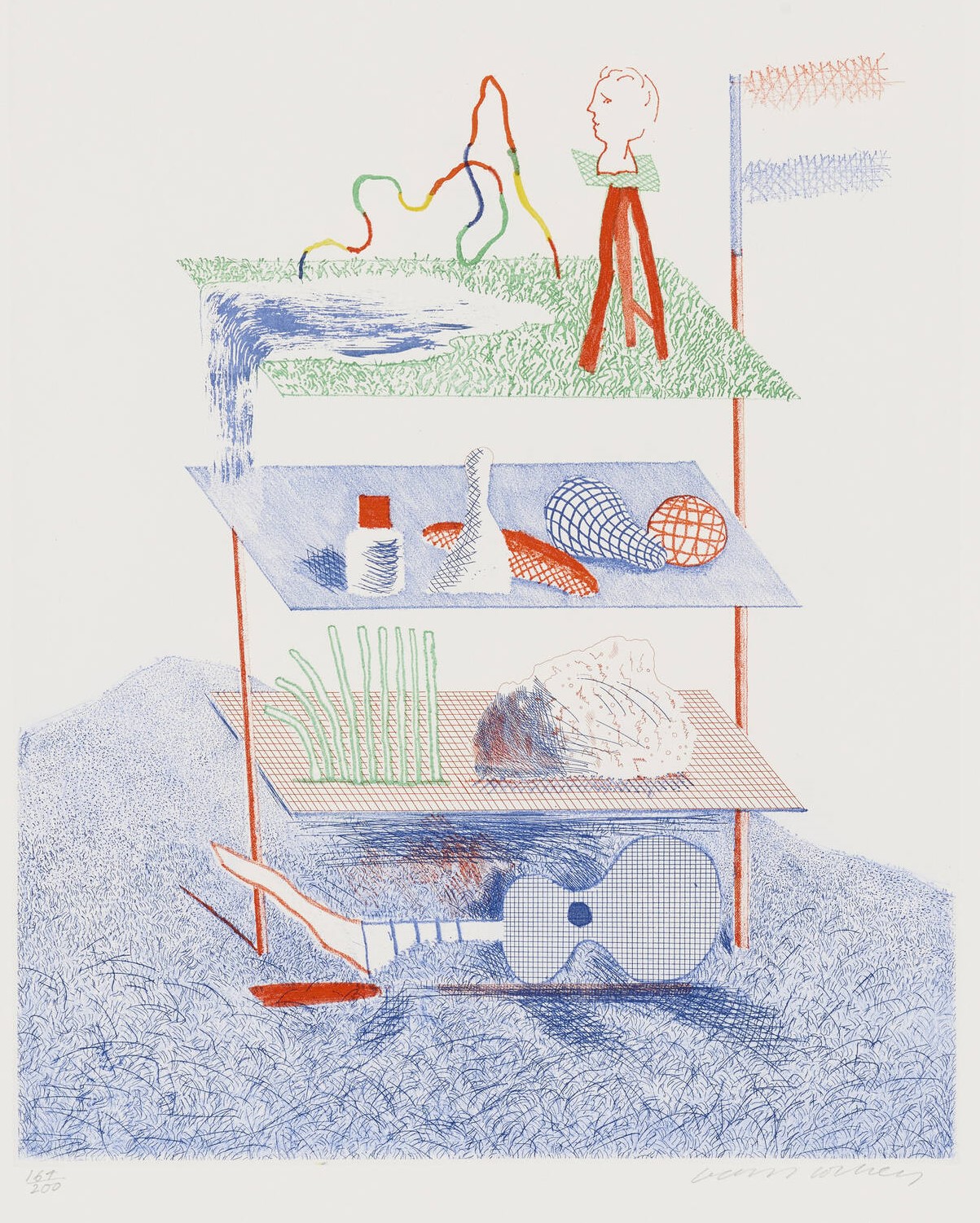 David Hockney - Serenade (from The Blue Guitar portfolio)