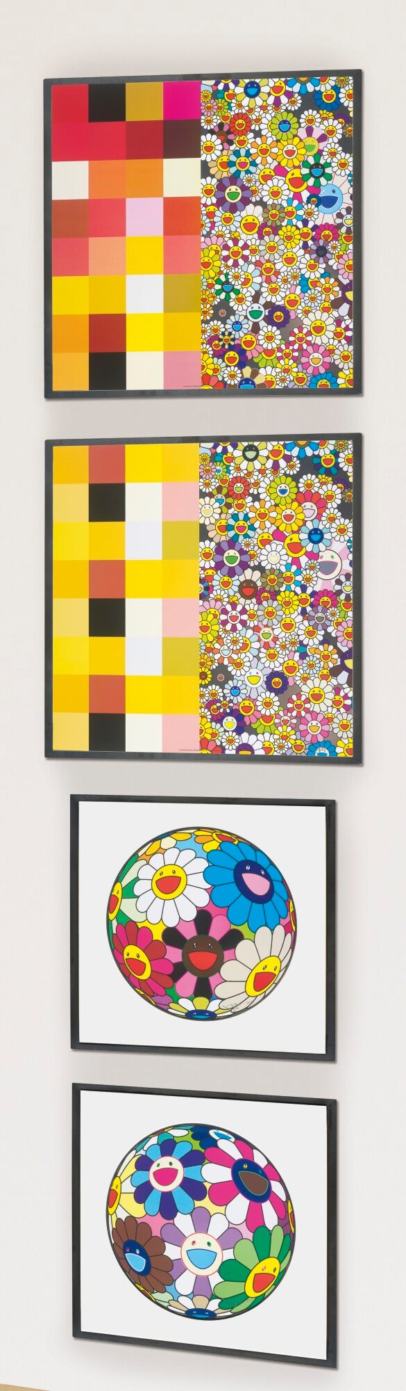 Takashi Murakami - Acupuncture/Flowers (Checkers); Acupuncture/Flowers; Flower Ball (Algae Ball); Flower Dumpling