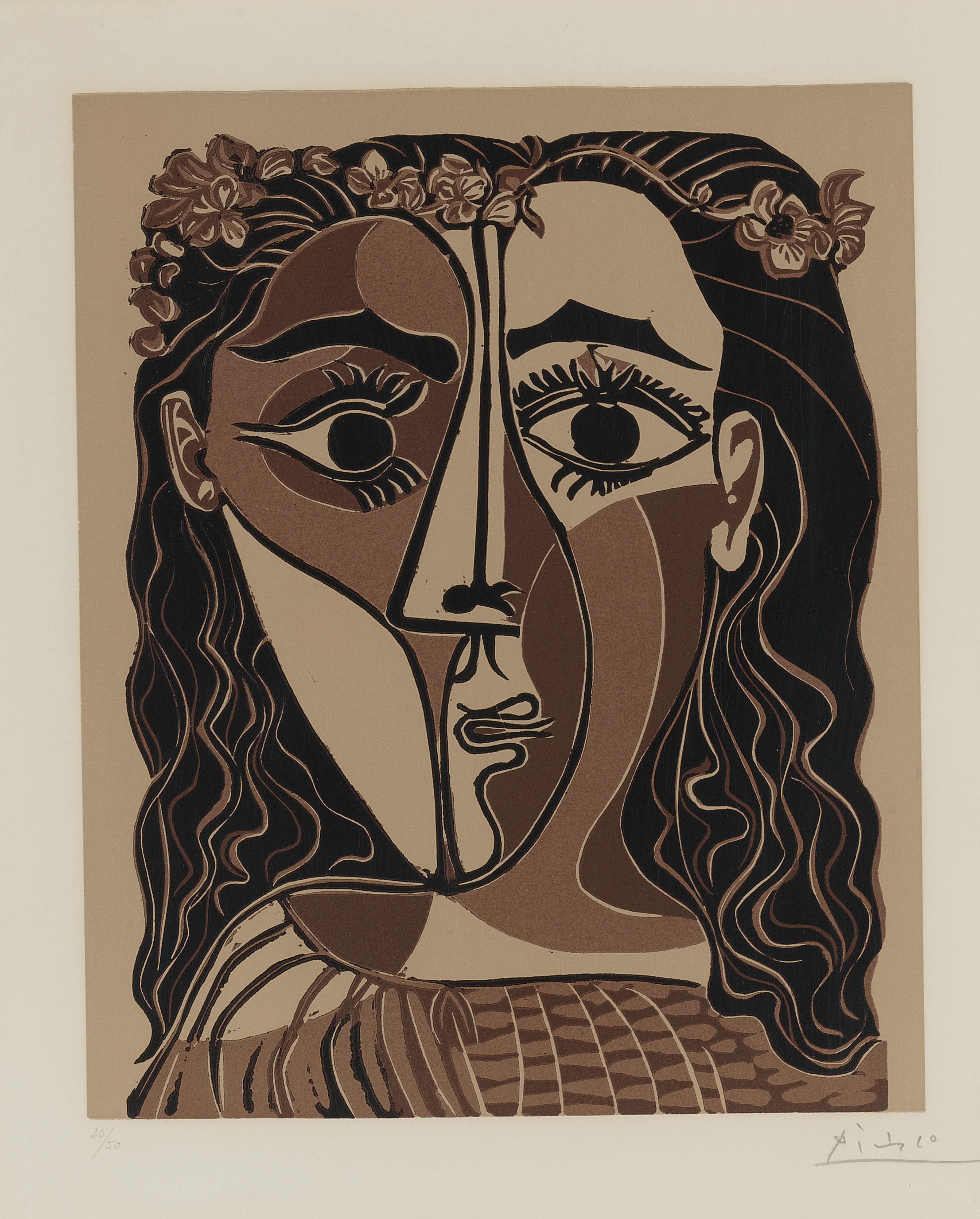Pablo Picasso - Petite Tête de Femme Couronnée