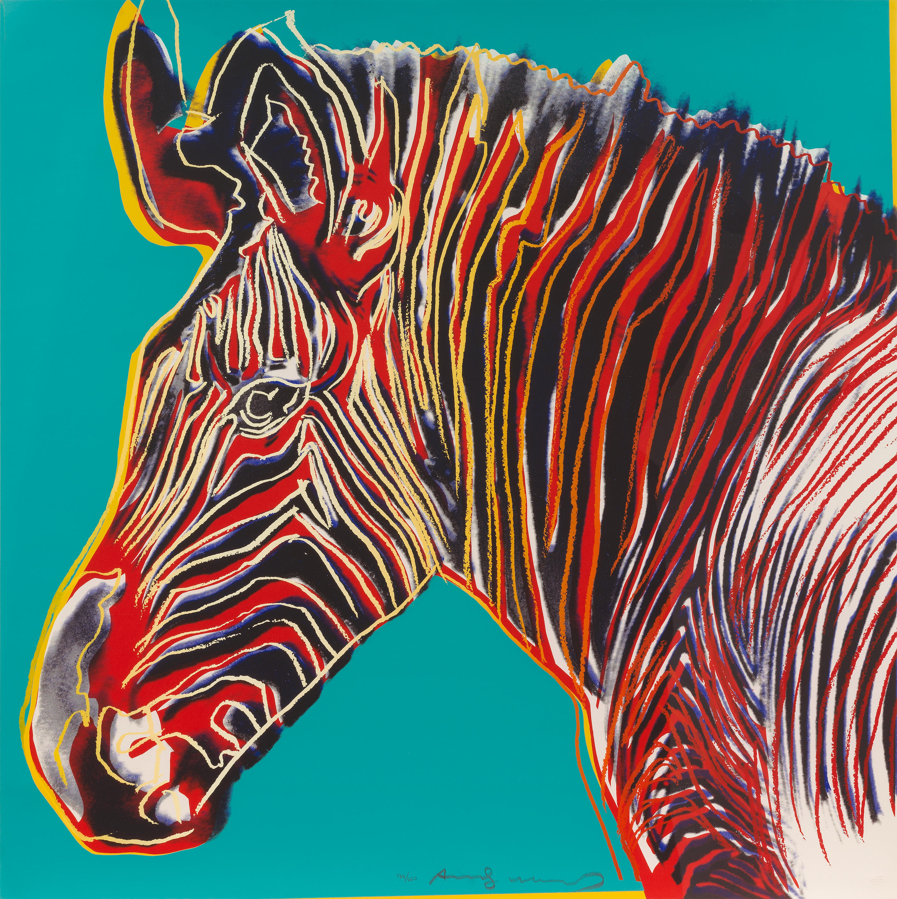 Andy Warhol - Grevy's Zebra, from Endangered Species (Feldman & Schellmann II.300)