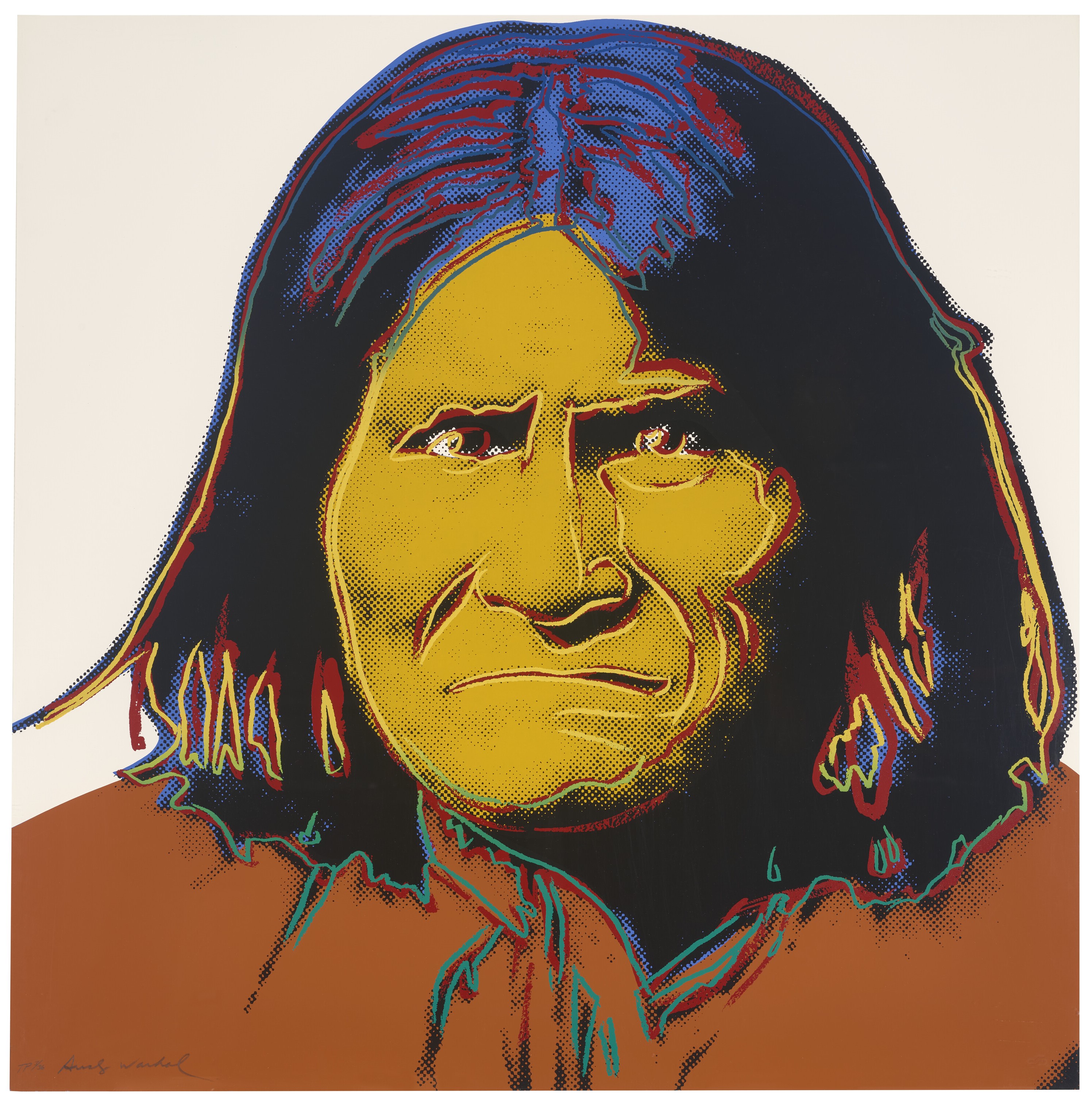 Andy Warhol - Geronimo, from Cowboys and Indians