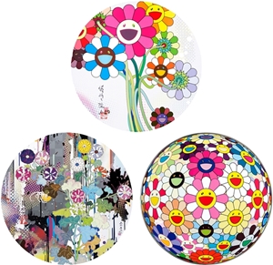 Takashi Murakami - Even The Digital Realm Has Flowers To Offer ! / Kansei: Abstraction/ Flowerball Pink