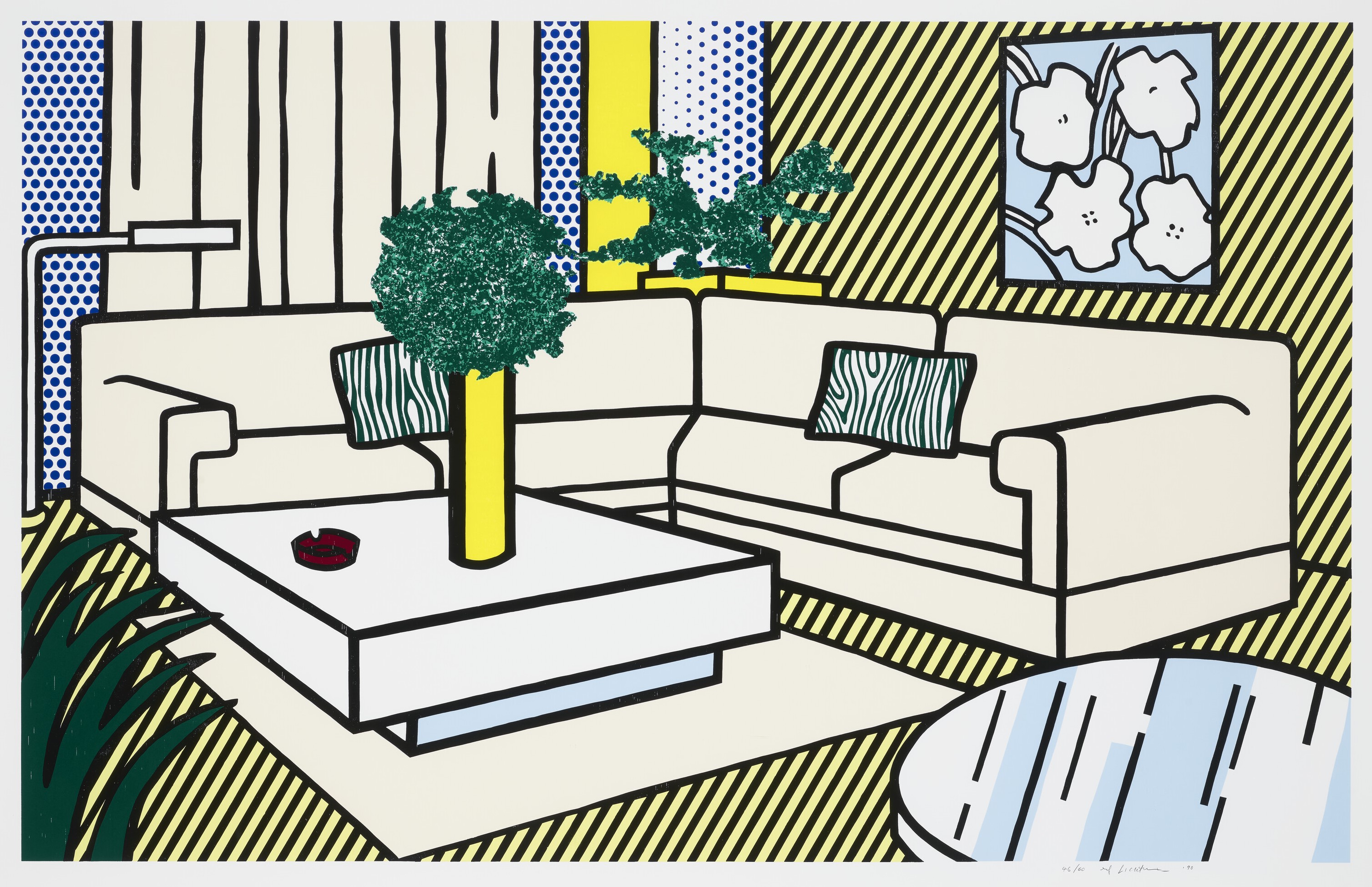 Roy Lichtenstein - Yellow Vase, from Interior Series