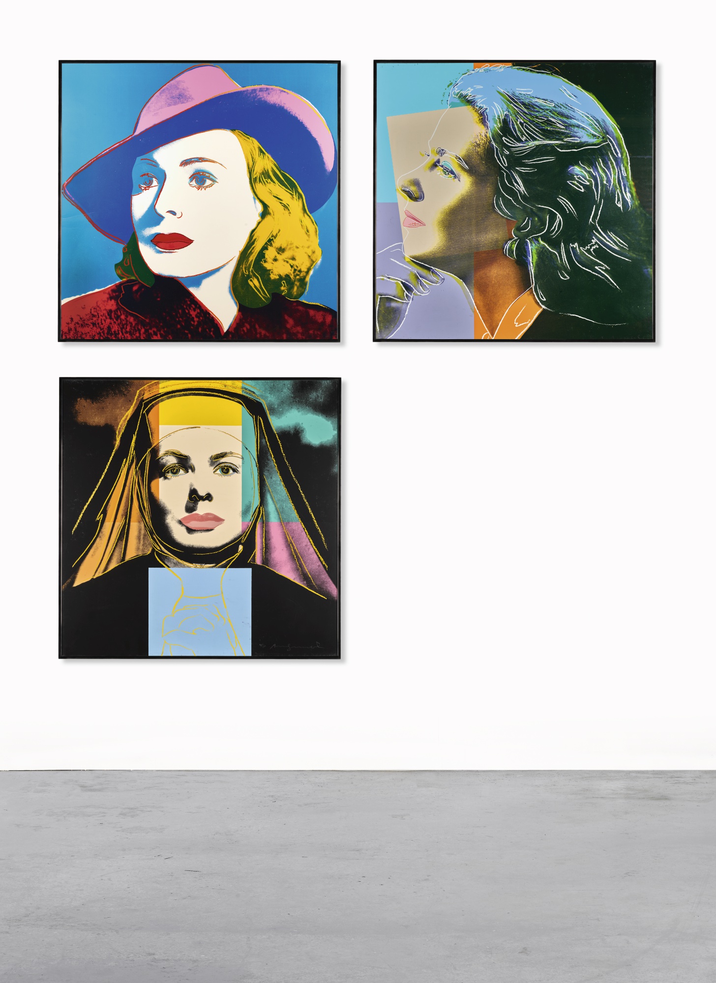 Andy Warhol - Ingrid Bergman: Herself, The Nun, and With Hat