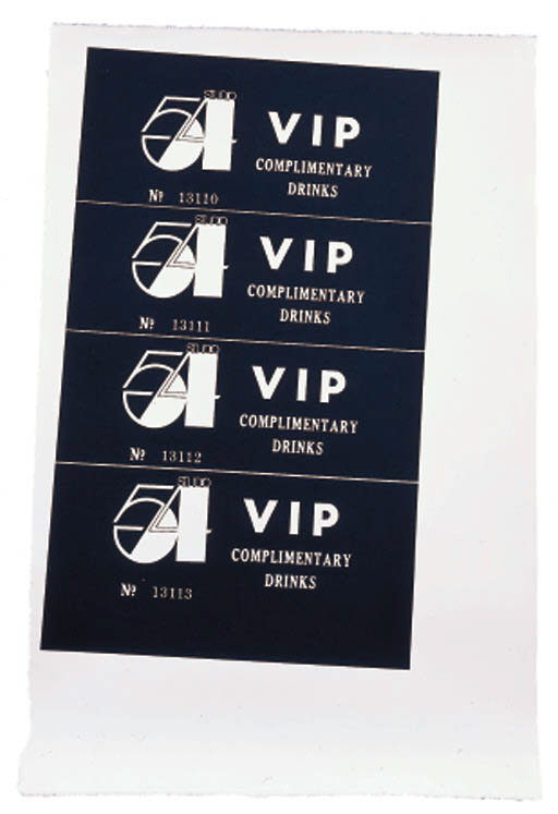 Andy Warhol - Studio 54 Complimentary Drink Invitation (F. and S. IIIA.4[a])