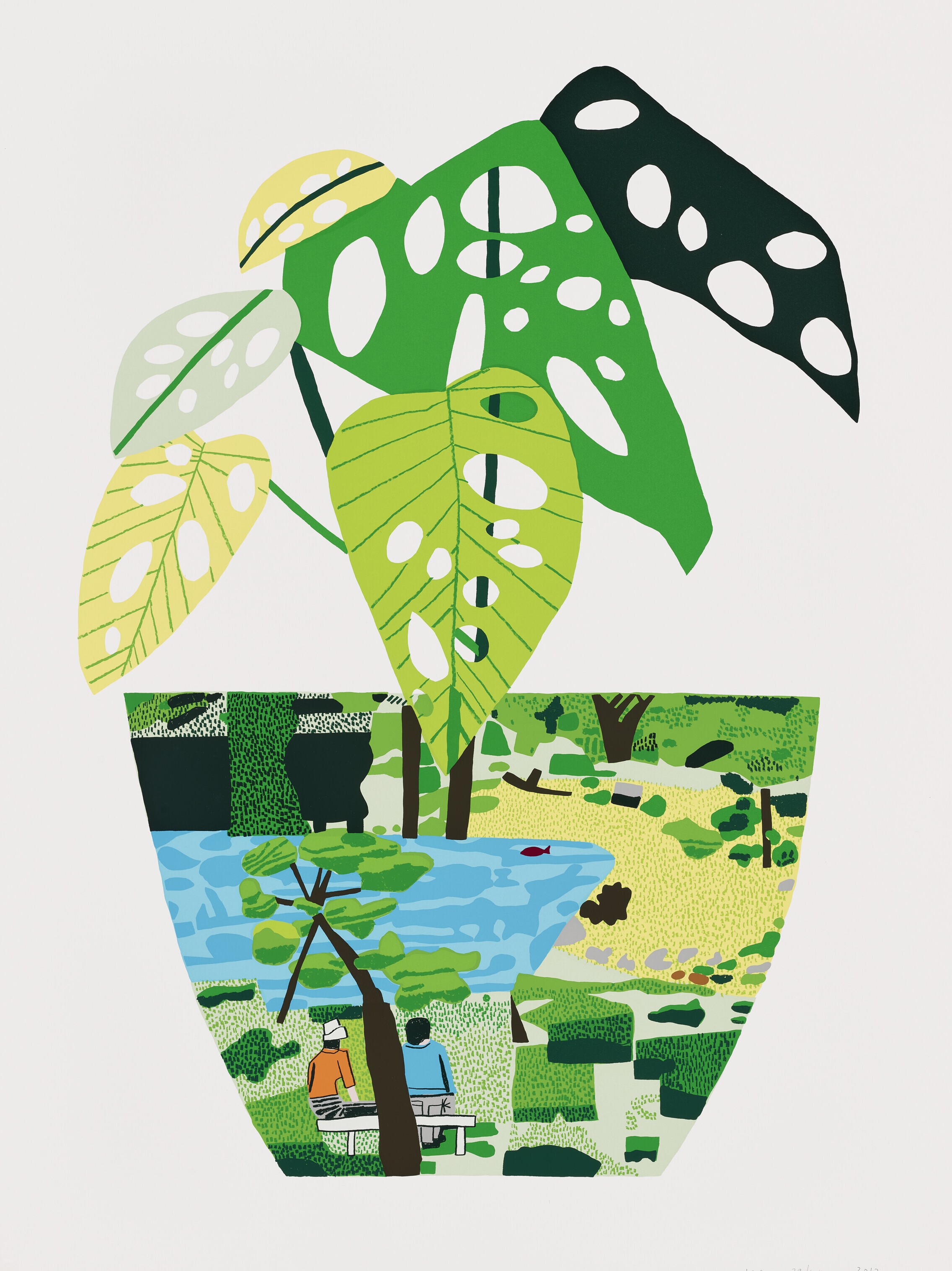 Jonas Wood - Landscape Pot with Plant