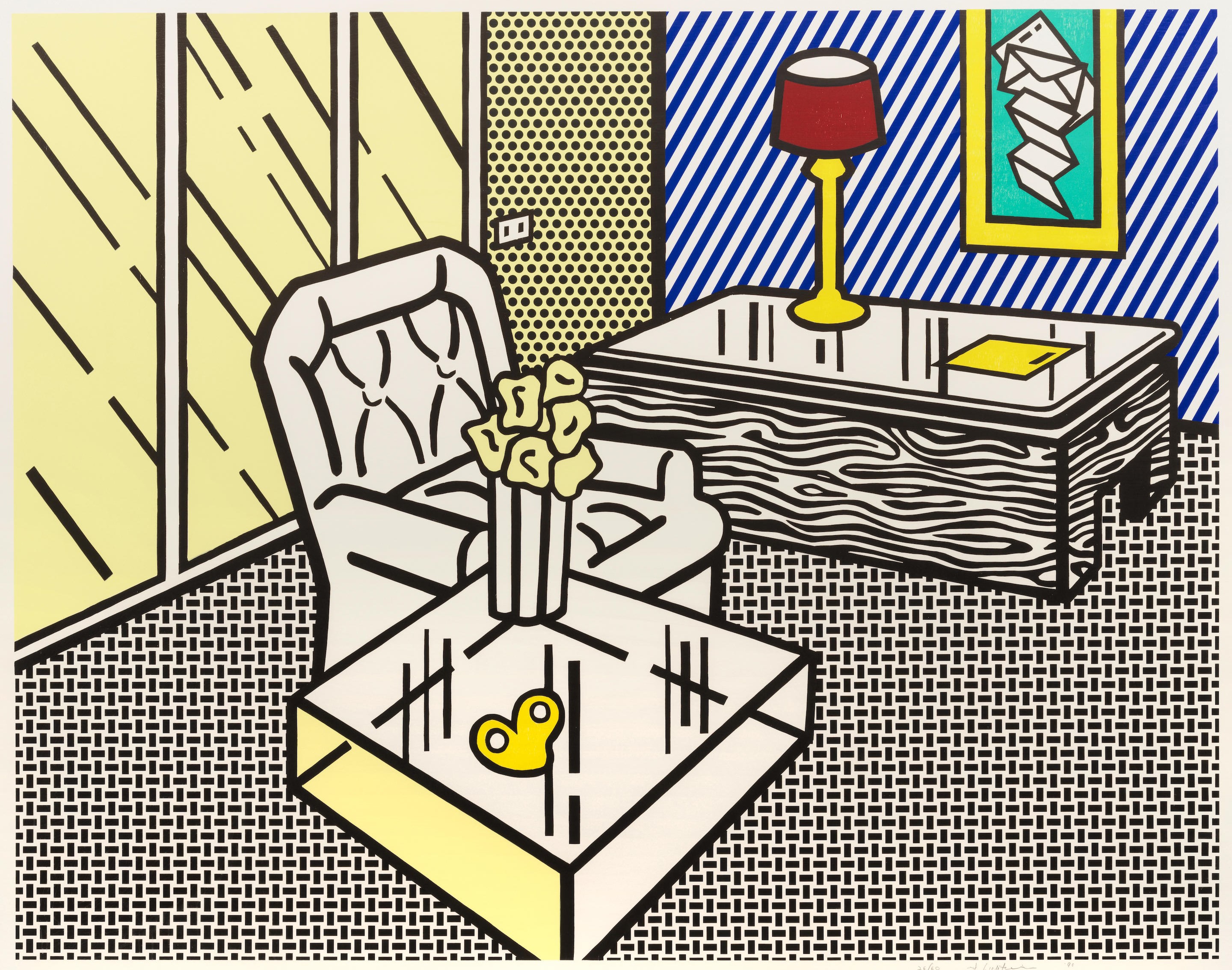 Roy Lichtenstein - The Den, from Interior Series (Corlett 249; Gemini 1501)