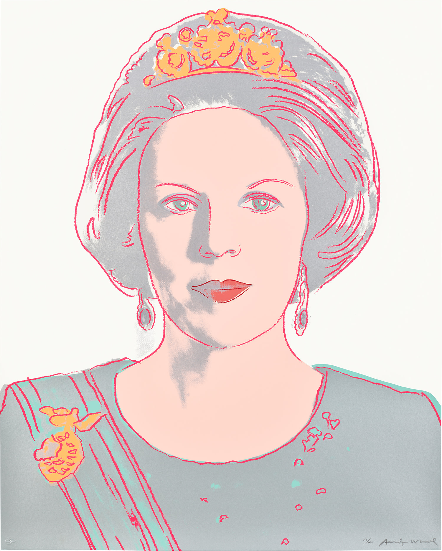 Andy Warhol - Queen Beatrix of the Netherlands, from Reigning Queens (F. & S. 339)