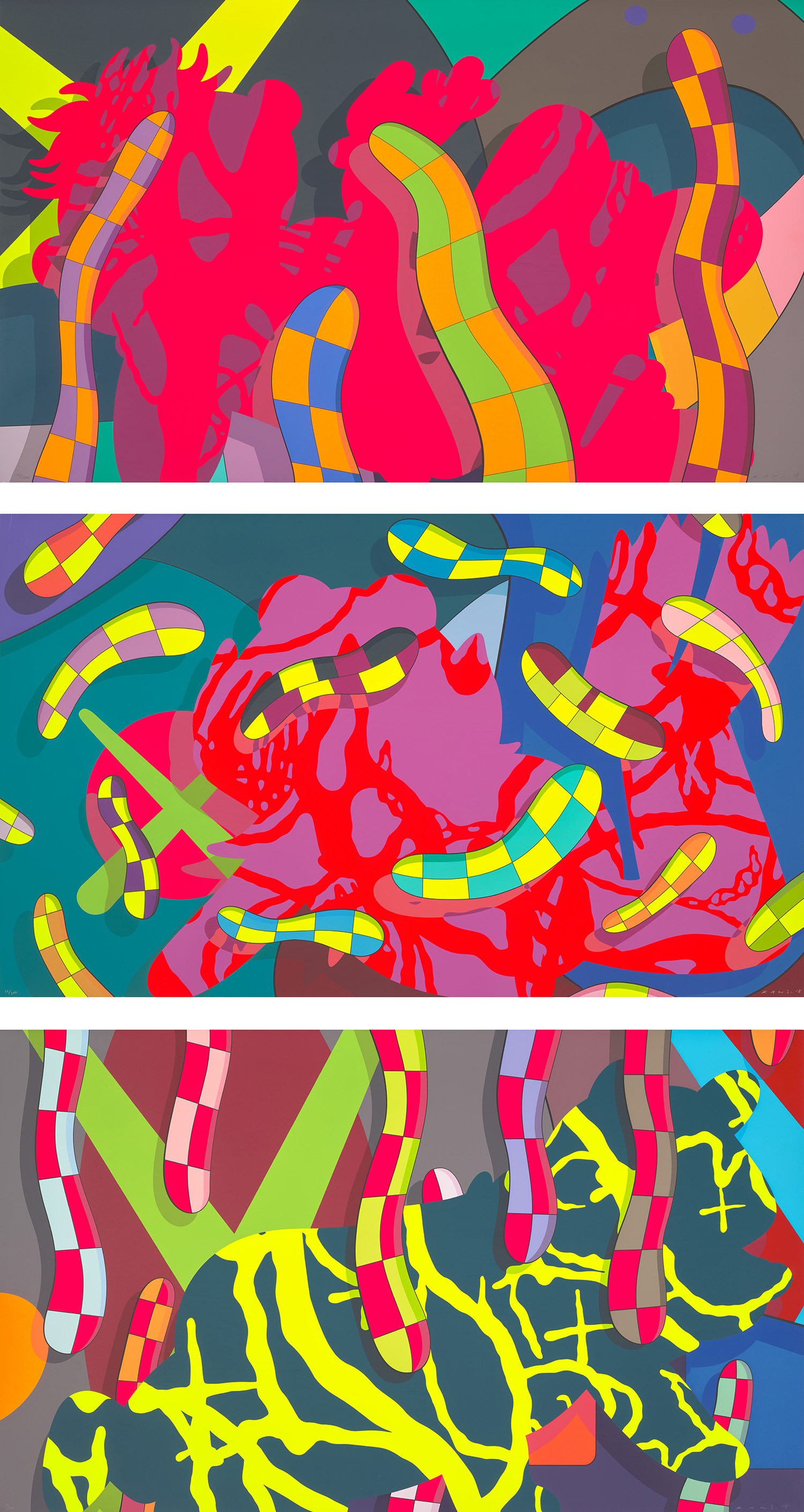 KAWS - LOST TIME; ALONE AGAIN; and FAR FAR DOWN