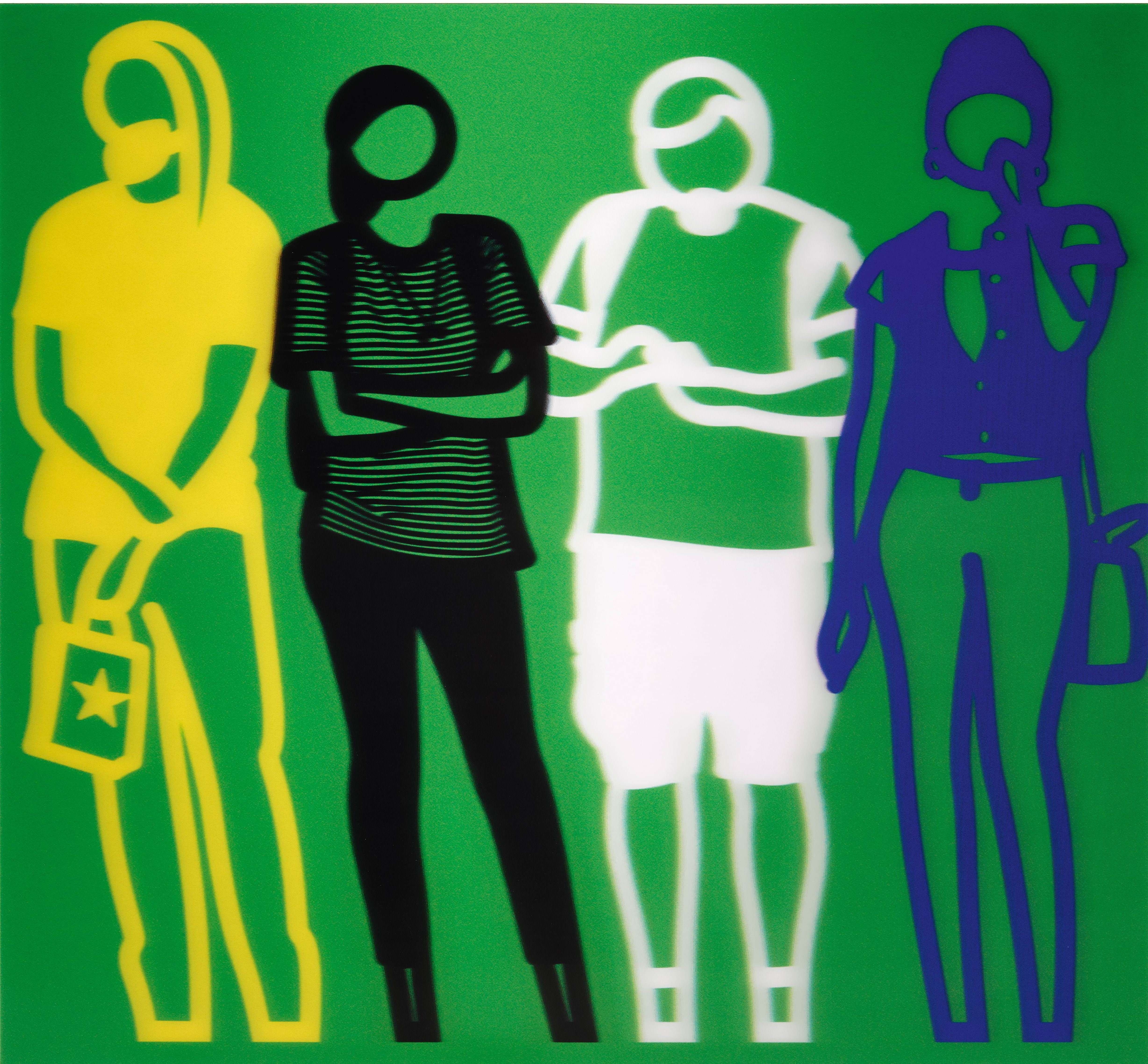 Julian Opie - Yellow Black White Blue