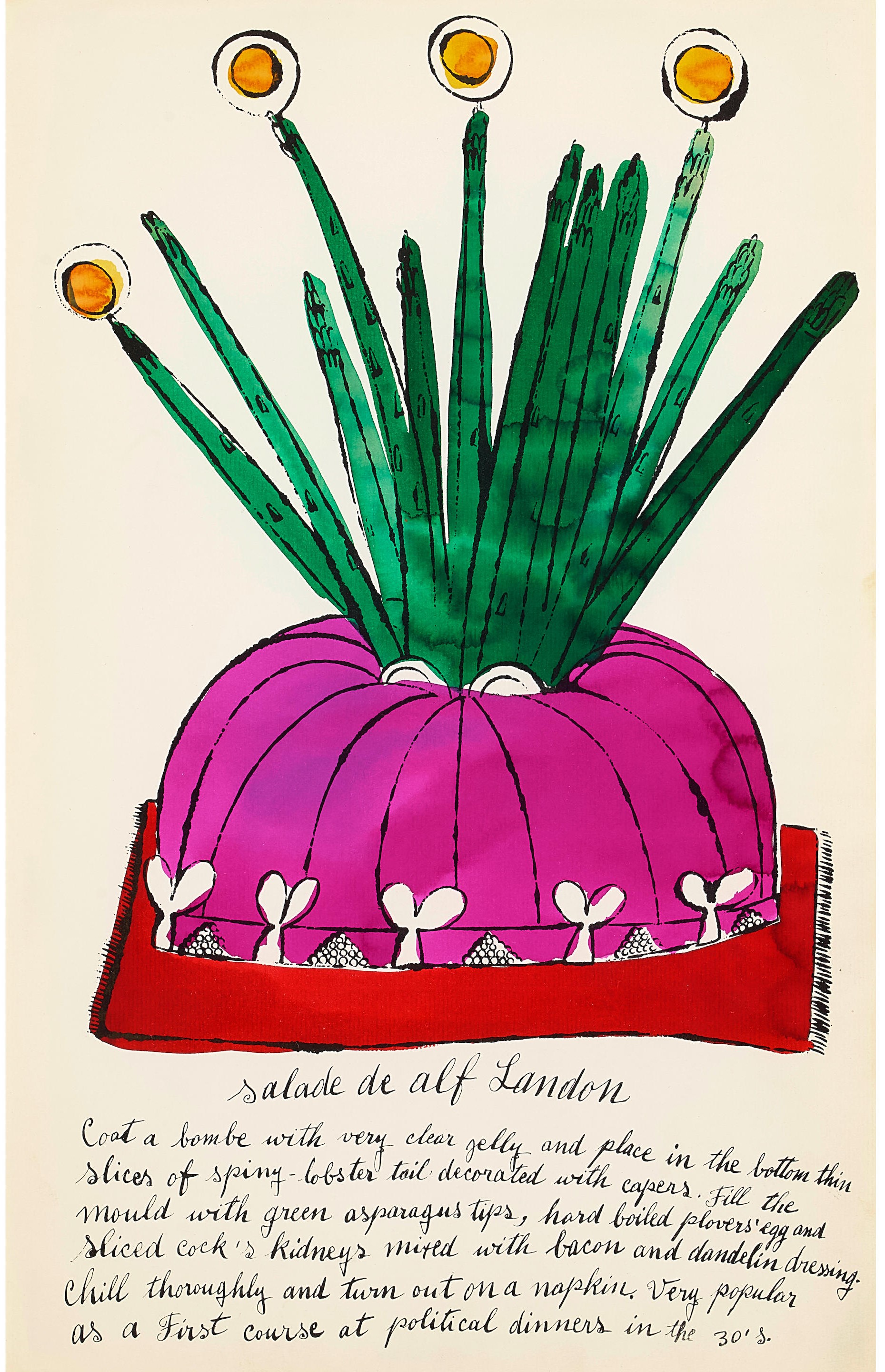 Andy Warhol - Salade de Alf Landon, from Wild Raspberries (Feldman & Schellmann IV.126A)