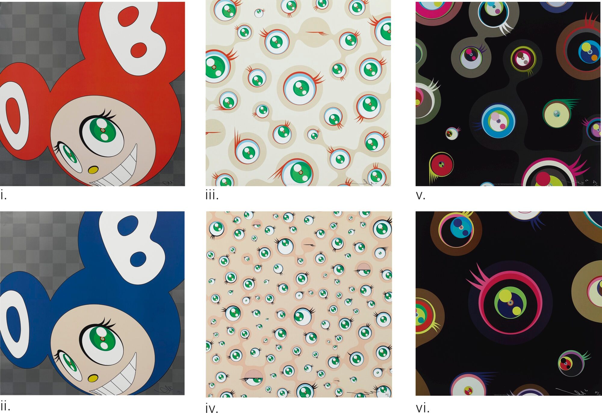 Takashi Murakami - And then and then and then and then and then (Red) etc.