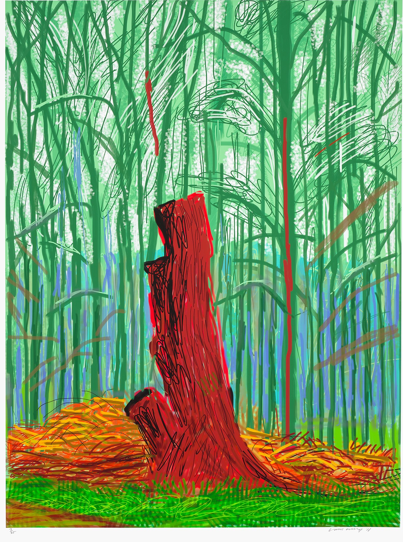 David Hockney - The Arrival of Spring in Woldgate, East Yorkshire in 2011 (twenty eleven) – 25 February