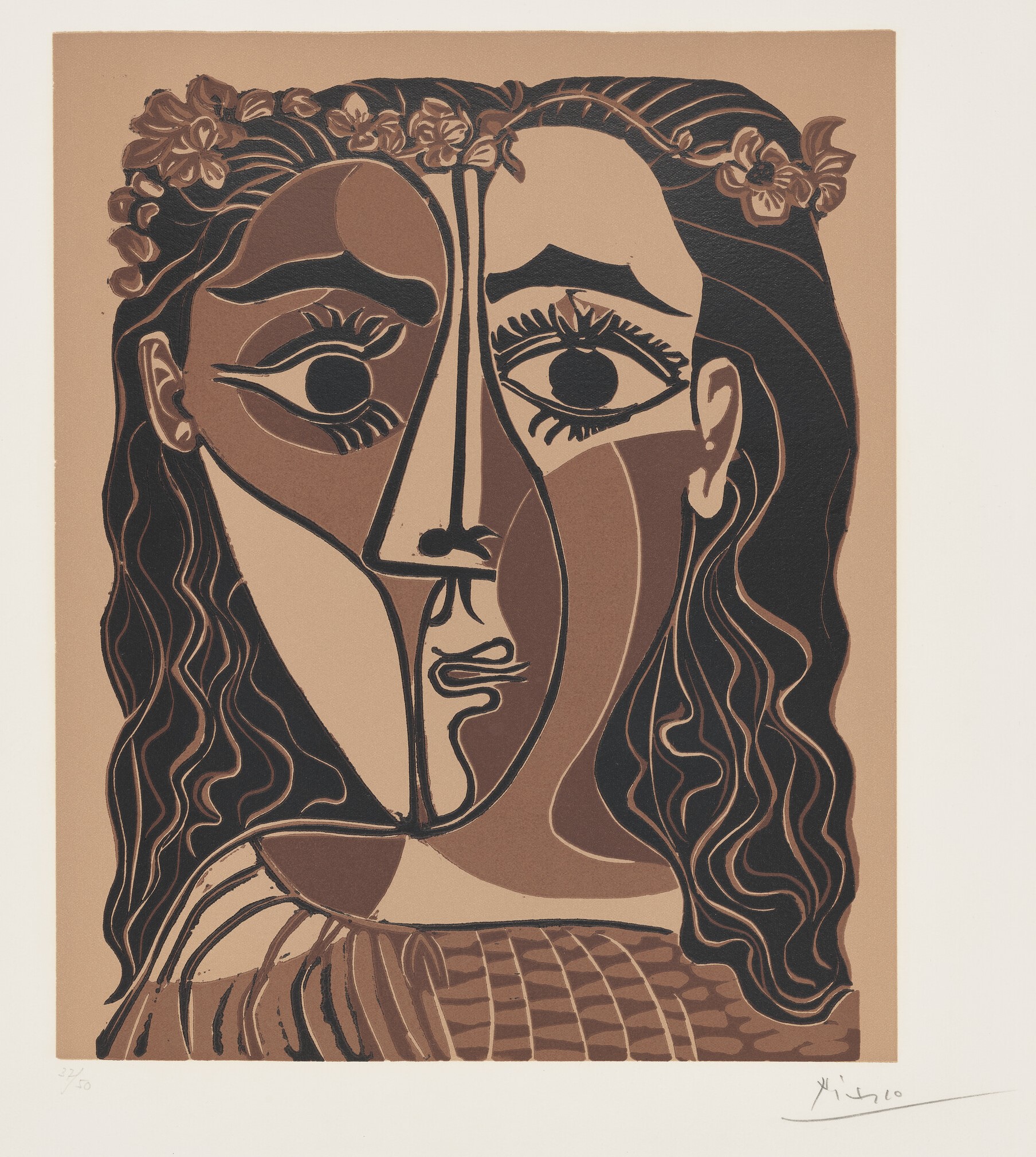 Pablo Picasso - Petite Tête de Femme couronnée