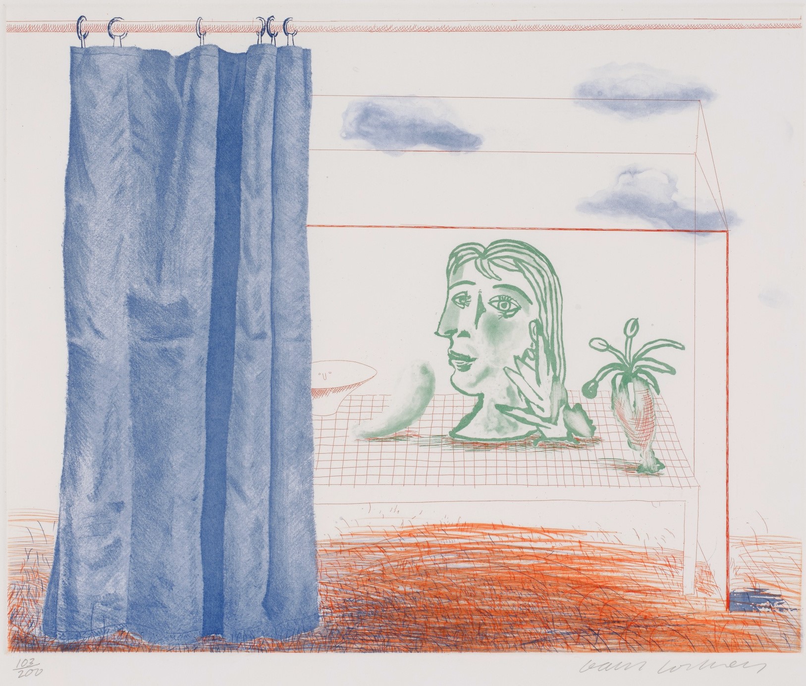 David Hockney - What is this Picasso?, from The Blue Guitar (Scottish Arts Council 218; Museum of Contemporary Art, Tokyo ...