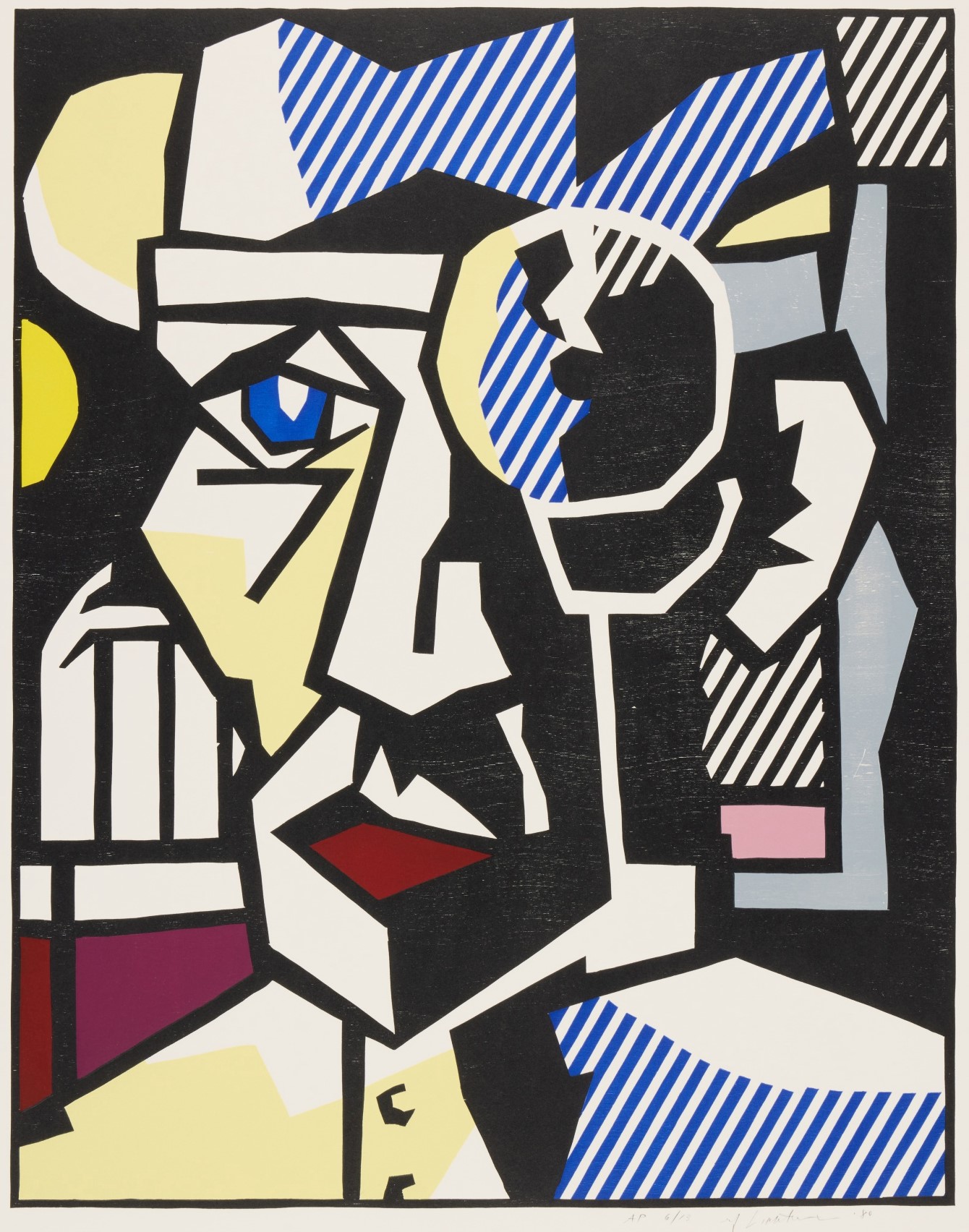Roy Lichtenstein - Dr. Waldmann, from the Expressionist Woodcut series