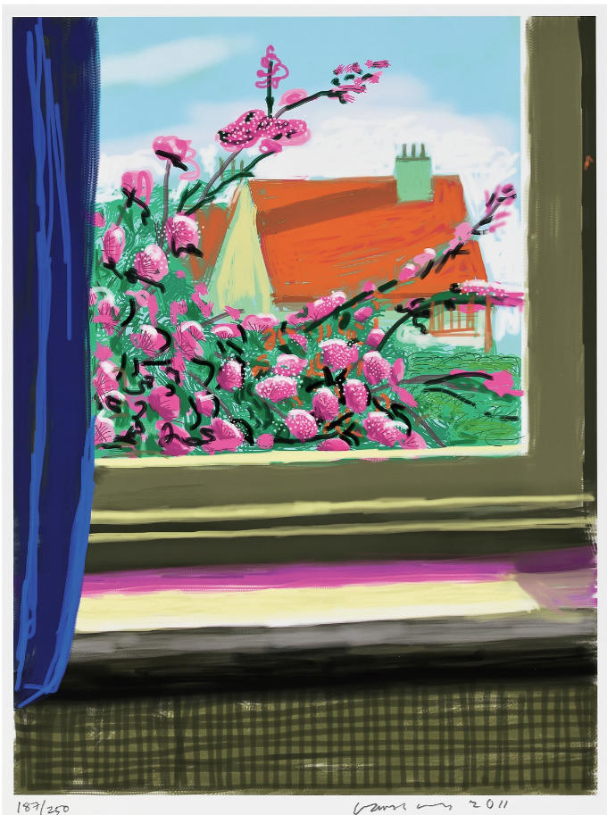 David Hockney - My Window Art Edition (No.751-1000) with a print of the iPad drawing No.778, 17th April 2011