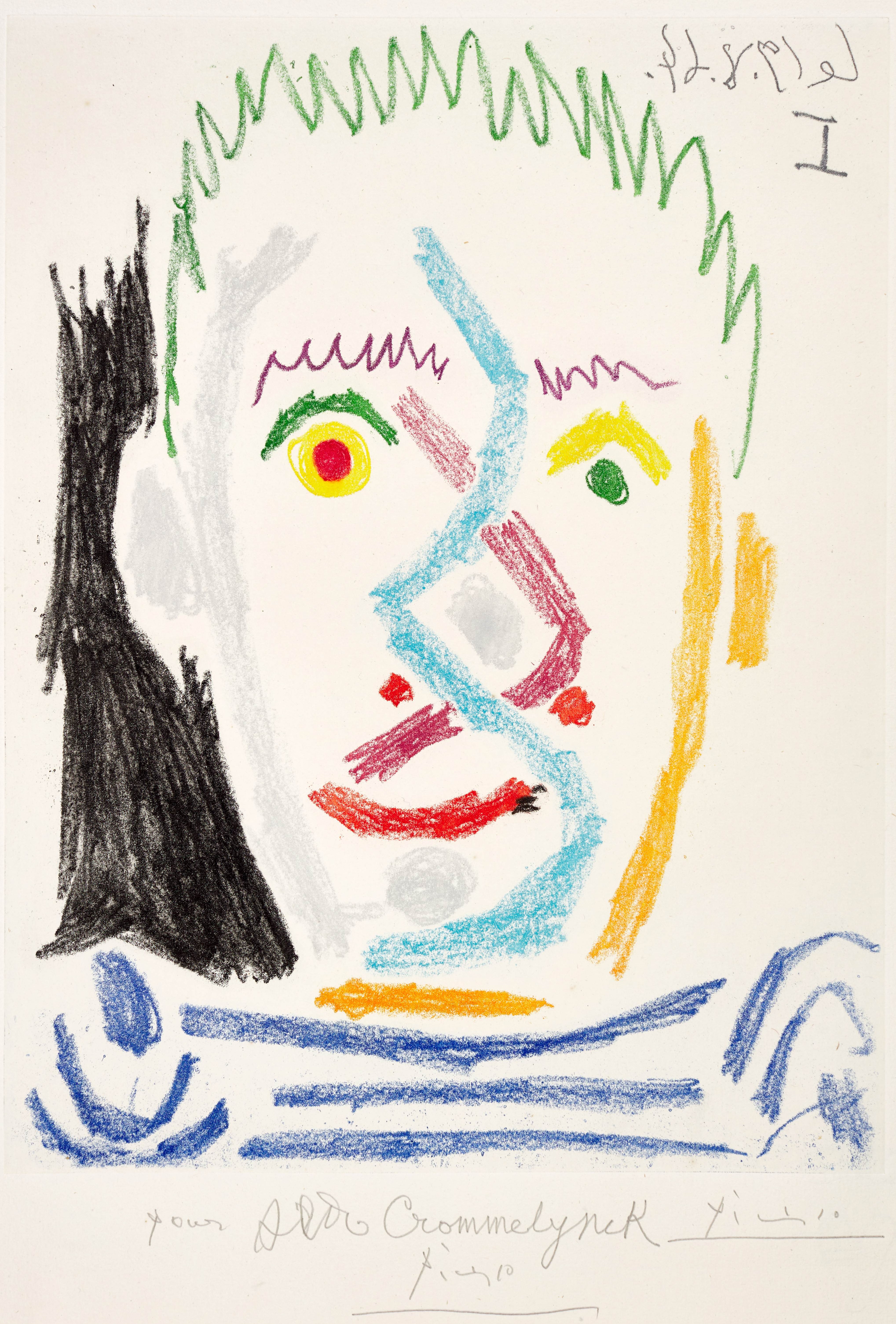 Pablo Picasso - Tête d'homme au maillot rayé (B., Ba. 1164)
