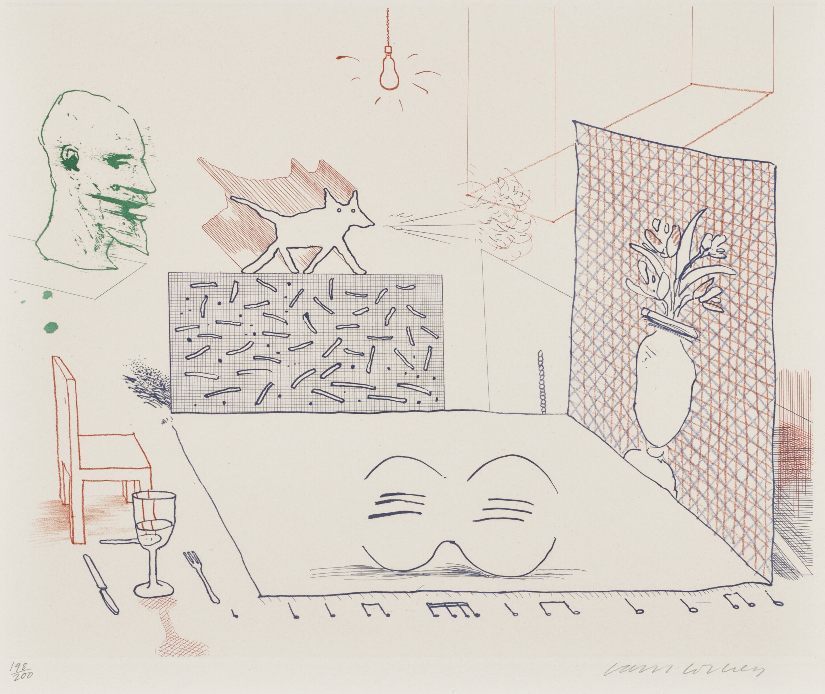 David Hockney - Discord Merely Magnifies, from: The Blue Guitar