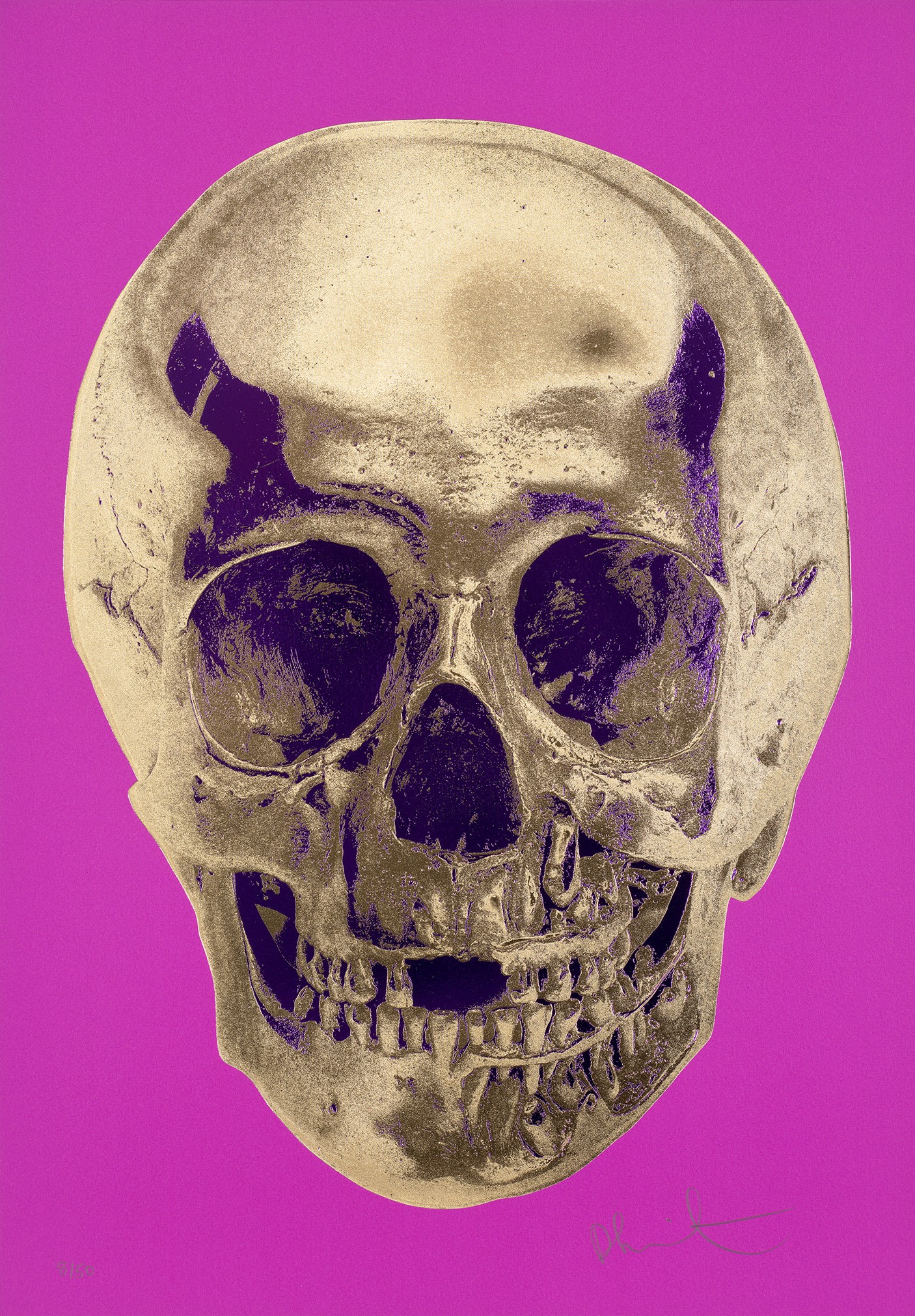 Damien Hirst - Till Death Do Us Part - Long Life Purple African Gold Imperial Purple Skull