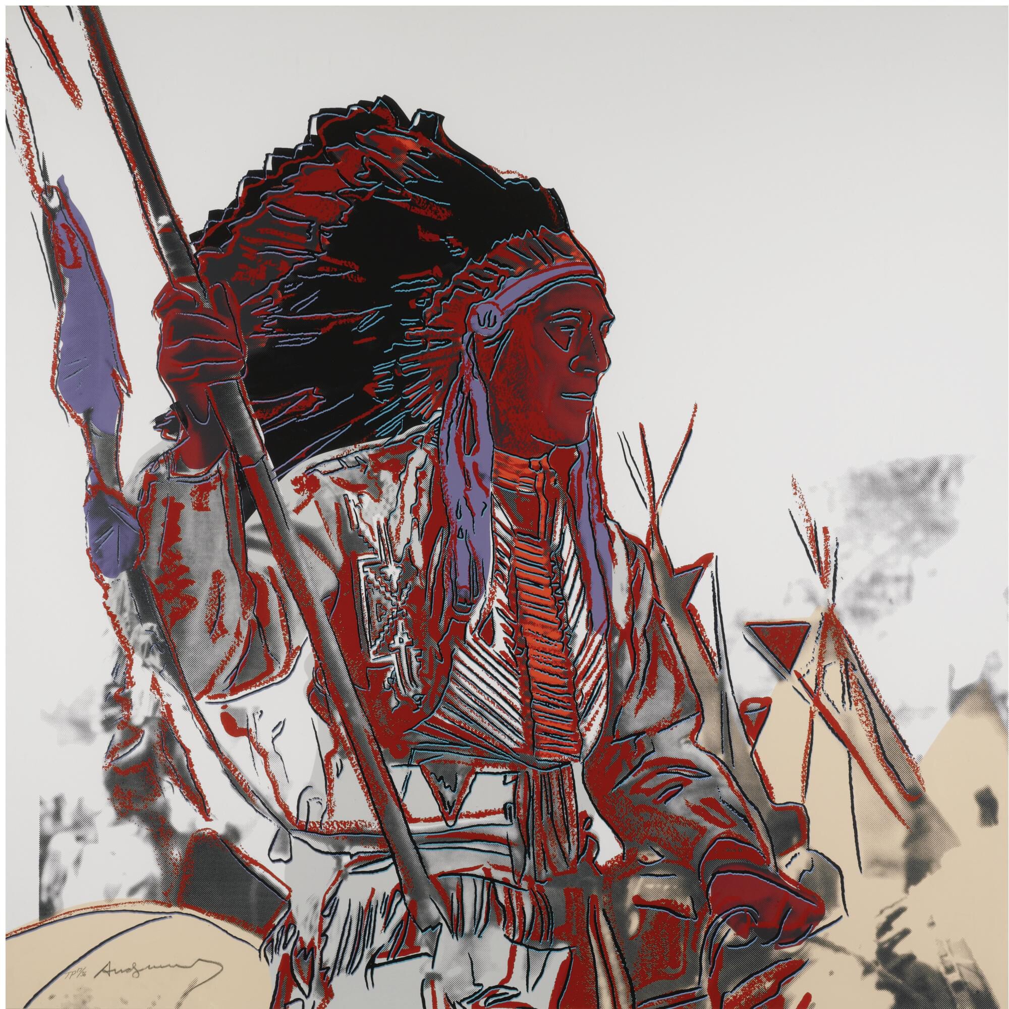 Andy Warhol - Cowboys and Indians: War Bonnet Indian (F. & S. IIB.373)