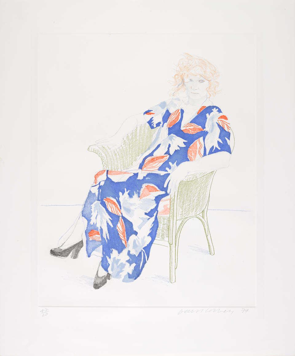 David Hockney - Celia in a Wicker Chair