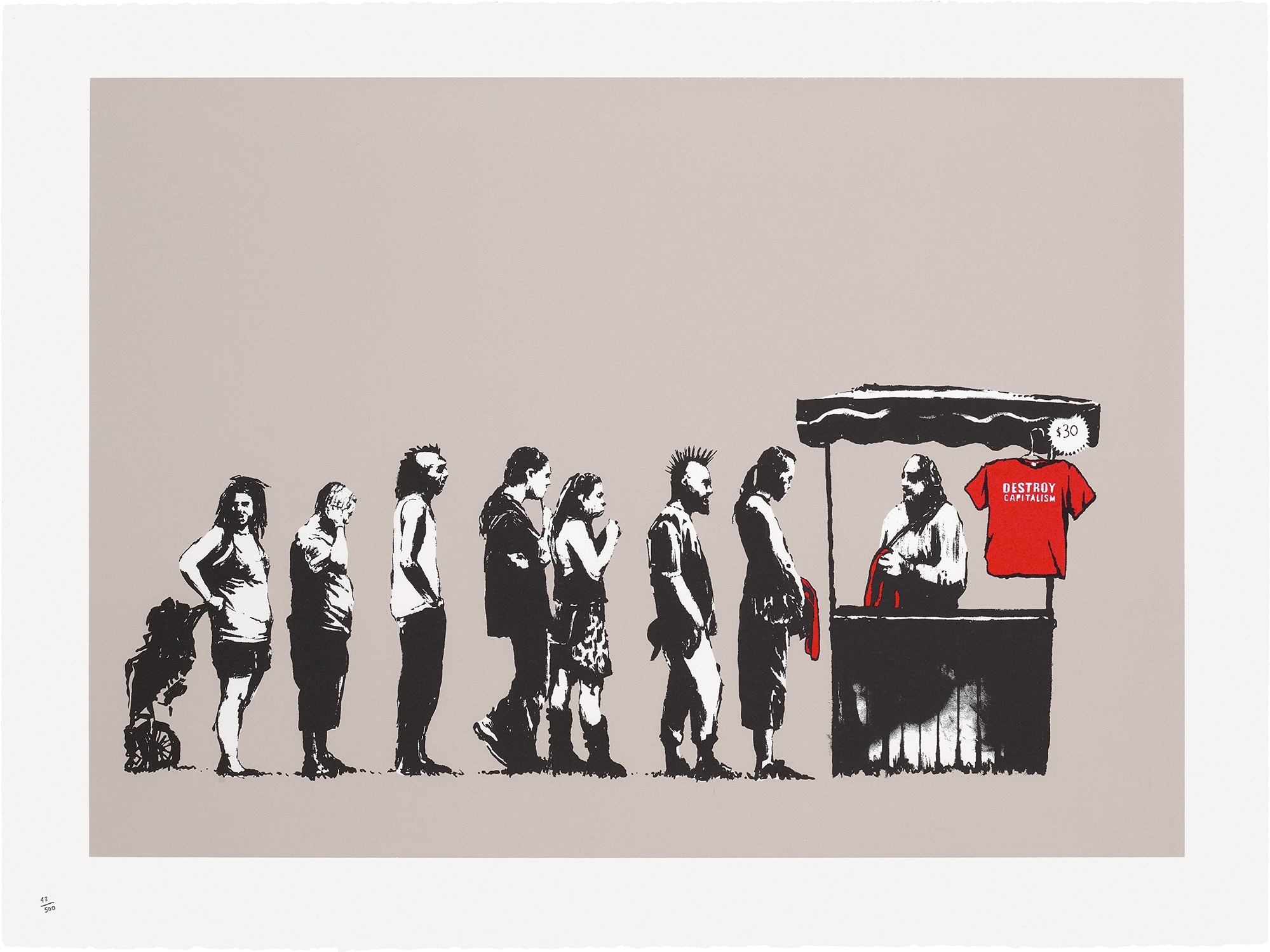Banksy - Festival (Destroy Capitalism), from Barely Legal