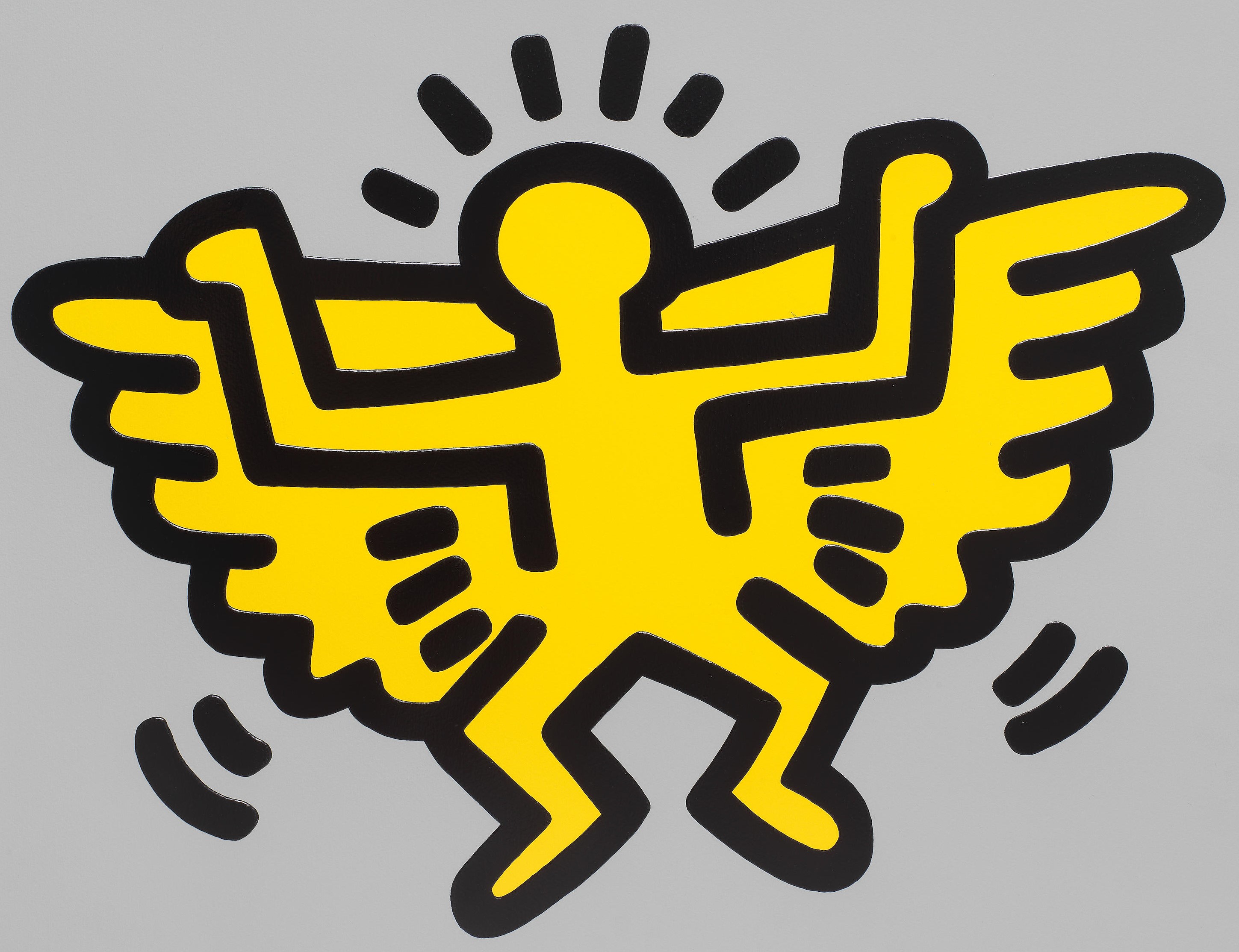 Keith Haring - One Plate (Angel), from Icons (Littmann p.171)