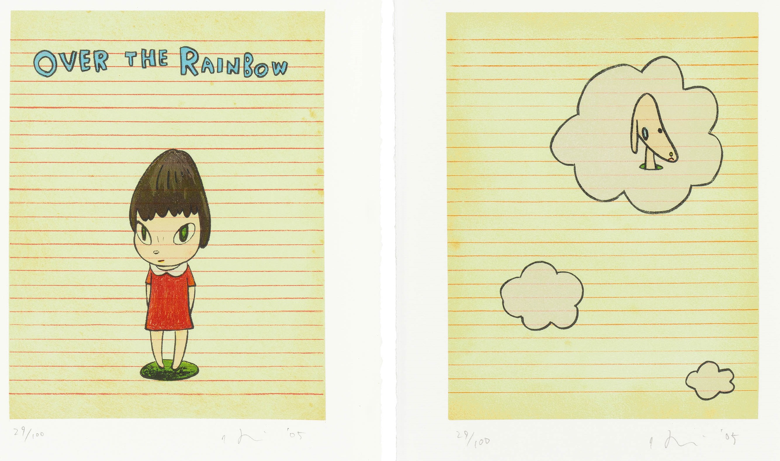 Yoshitomo Nara - Over the Rainbow Set of 2