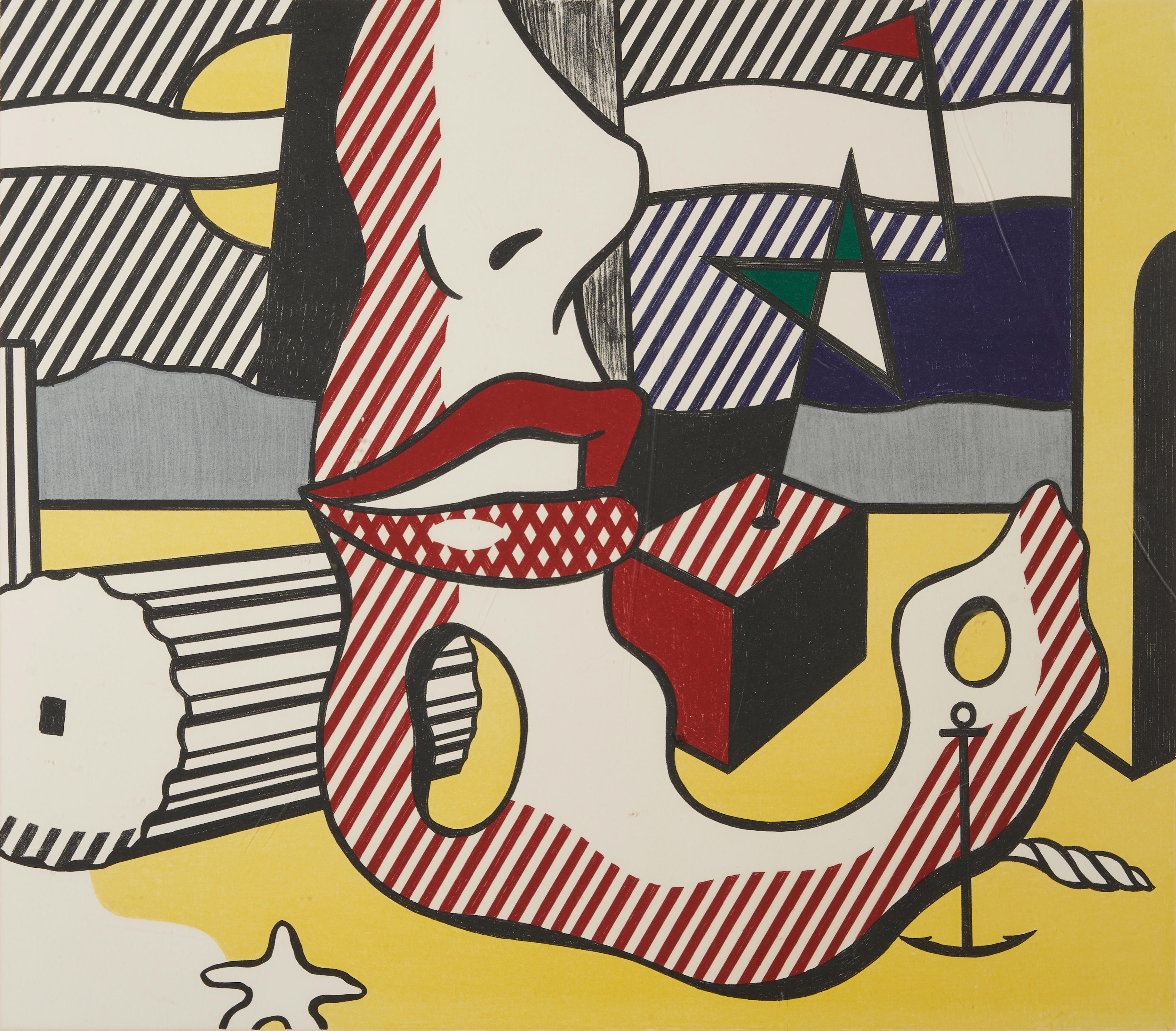 Roy Lichtenstein - A Bright Night from the Surrealist series (Corlett 155), 1978