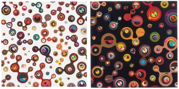 Takashi Murakami - Jellyfish Eyes - White 1, Jellyfish Eyes - Black 4