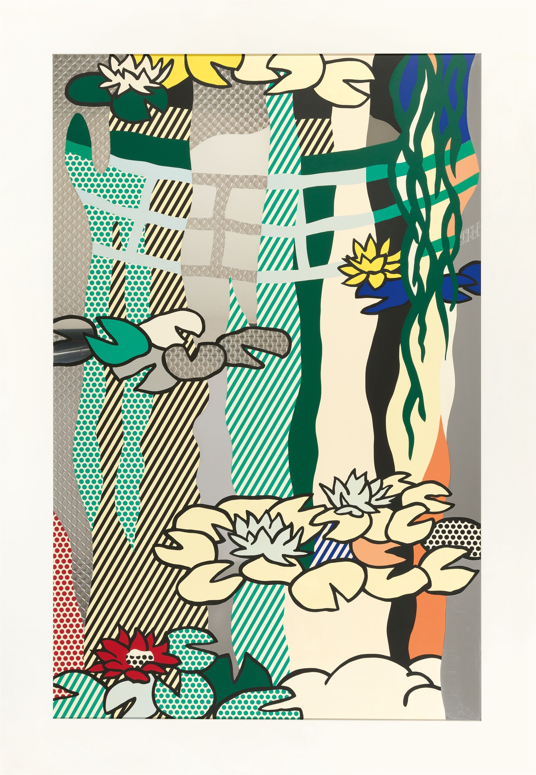 Roy Lichtenstein - Water Lilies with Japanese Bridge.