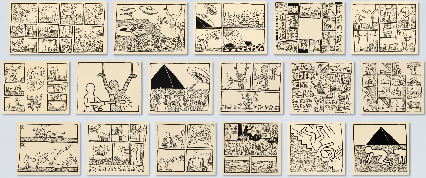 Keith Haring - The Blueprint Drawings [17 works]