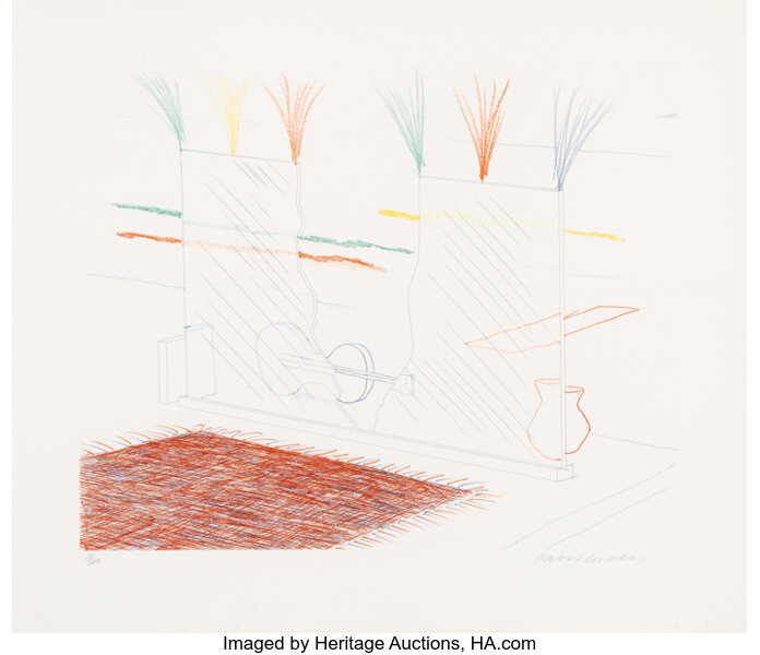 David Hockney - On It May Stay His Eye (from The Blue Guitar), 1976-1977