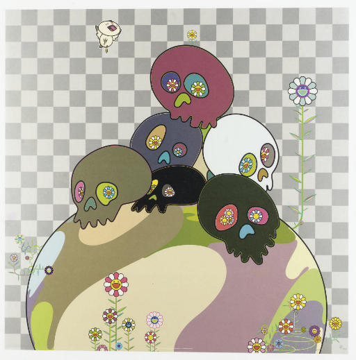 Takashi Murakami - Skulls Rock; Killer Pink; Jellyfish Eyes - Max & Shimon in the Strange Forest; Making a U-Turn, The Los...