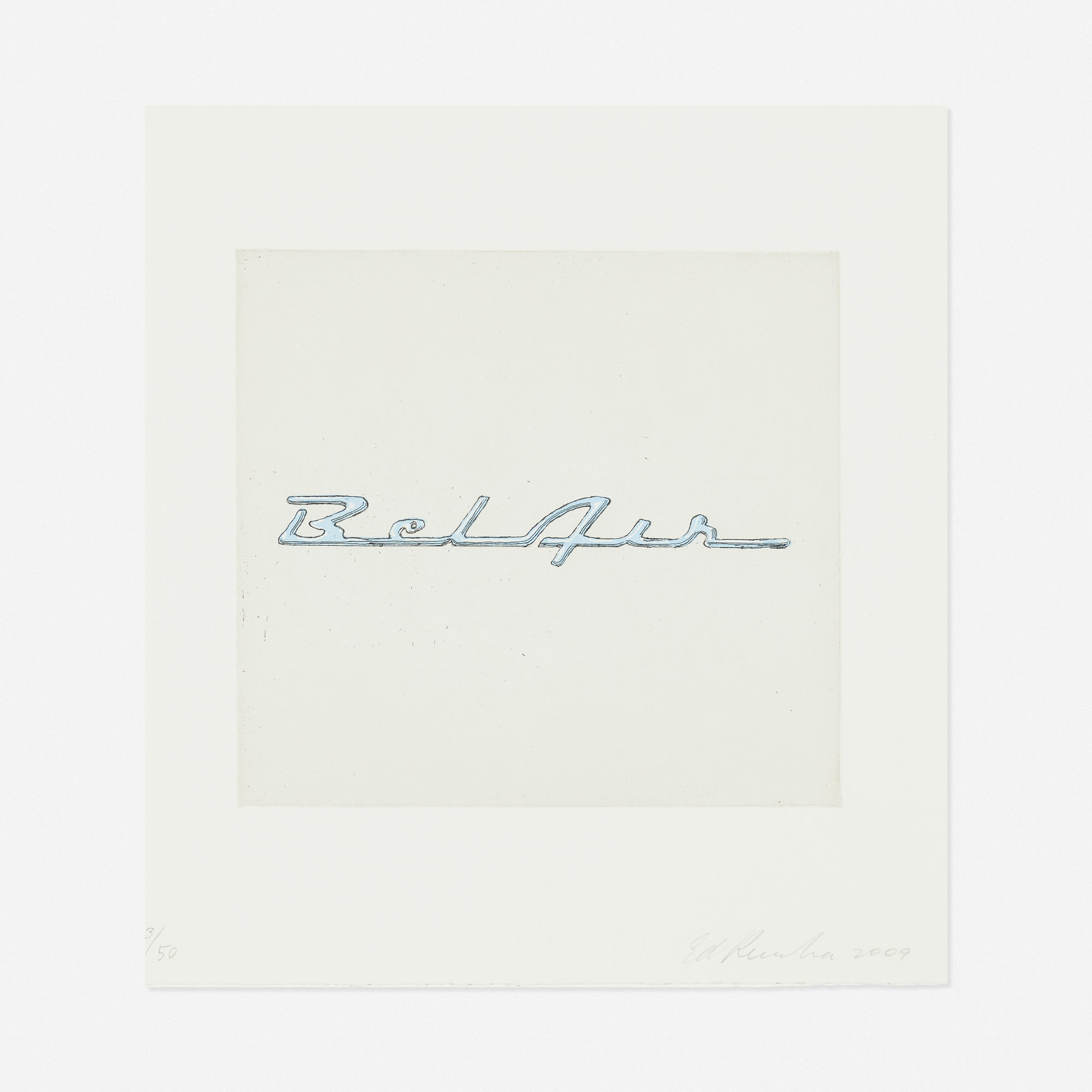 Ed Ruscha - Bel Air from the Motor City portfolio