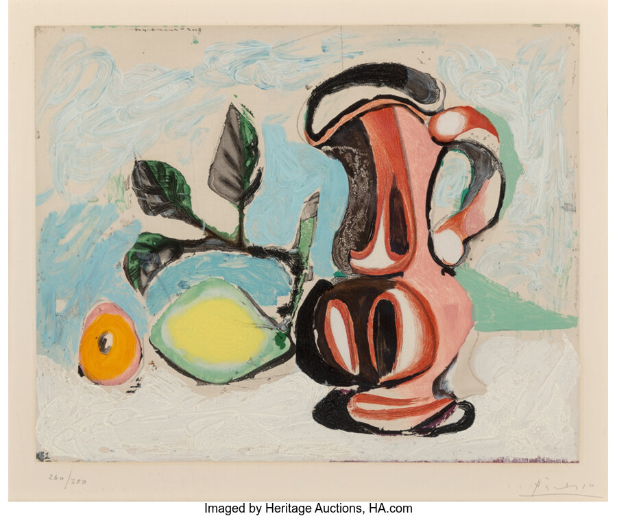 Pablo Picasso - Nature morte au citron et au pichet rouge