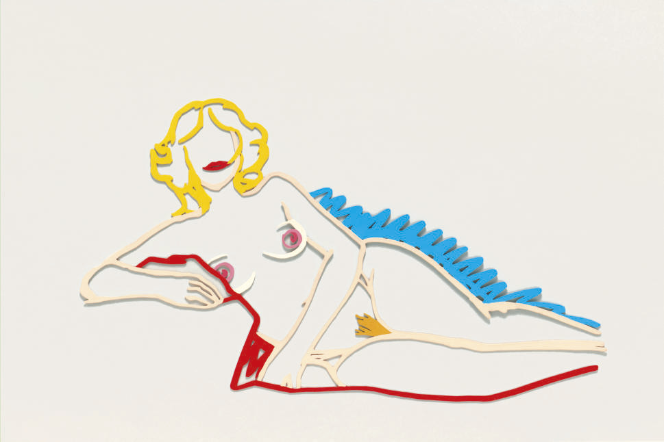 Tom Wesselmann - Steel Drawing Edition: Rosemary Lying on One Elbow