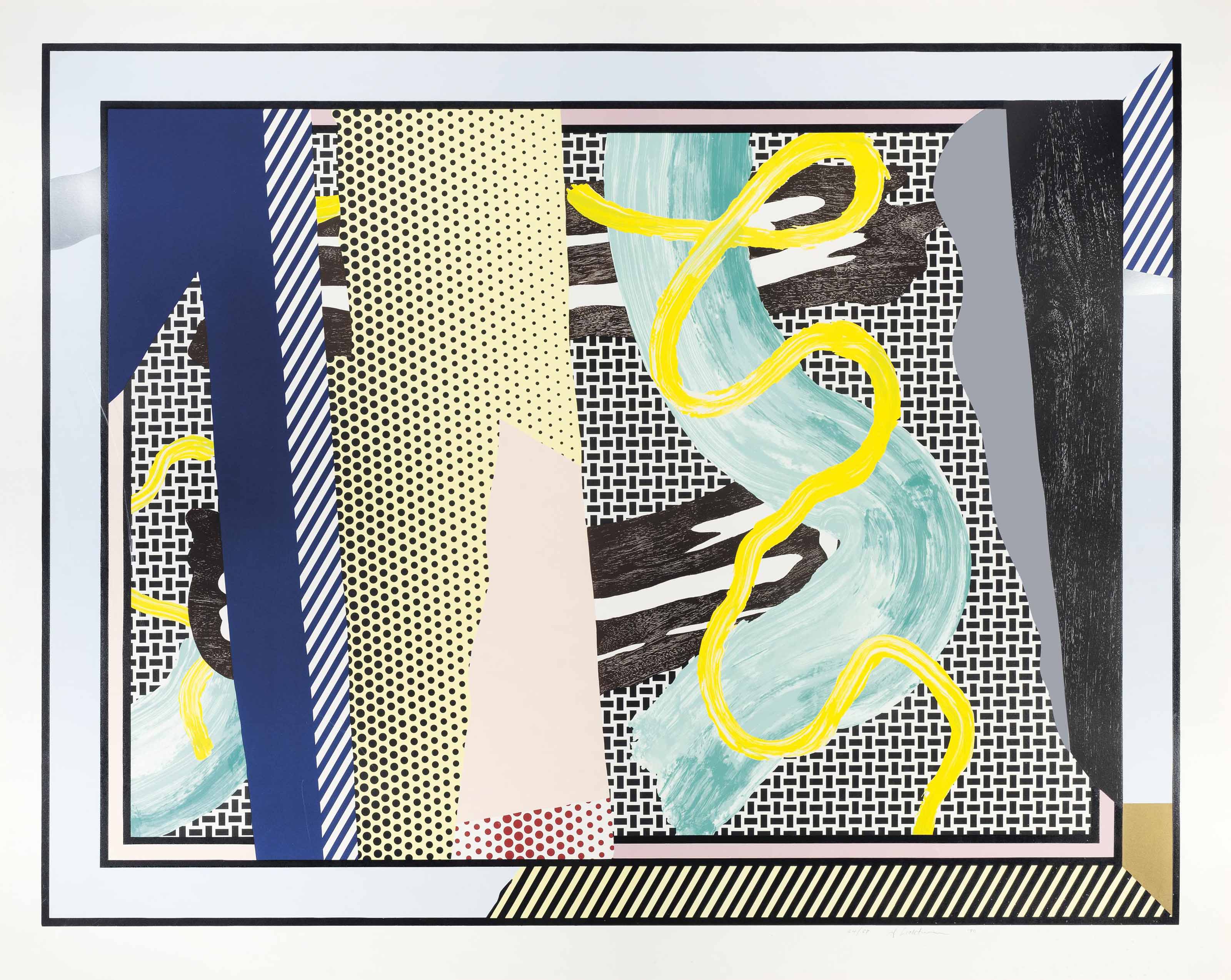 Roy Lichtenstein - Reflections on Brushstrokes, from The Reflections Series