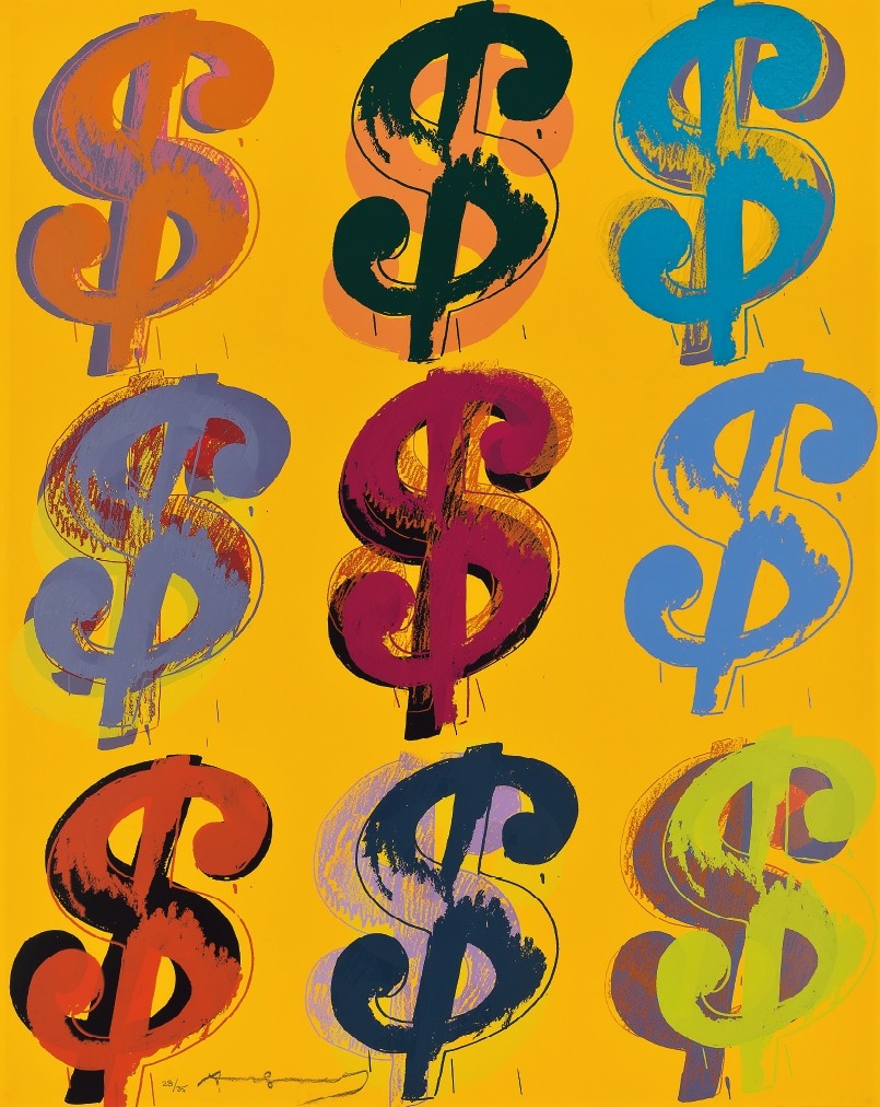 Andy Warhol - $ (9): One Plate (F. & S. II.285-286)