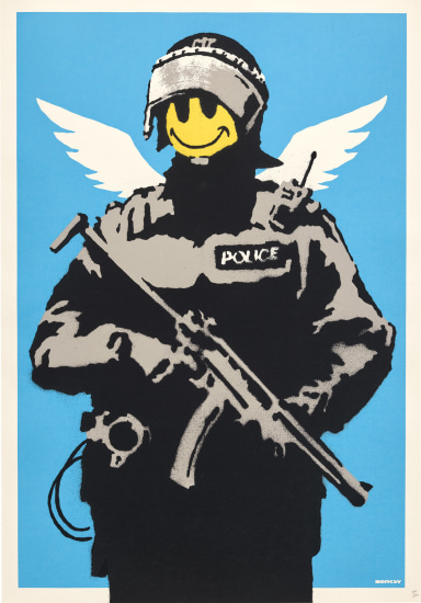Banksy - Flying Copper