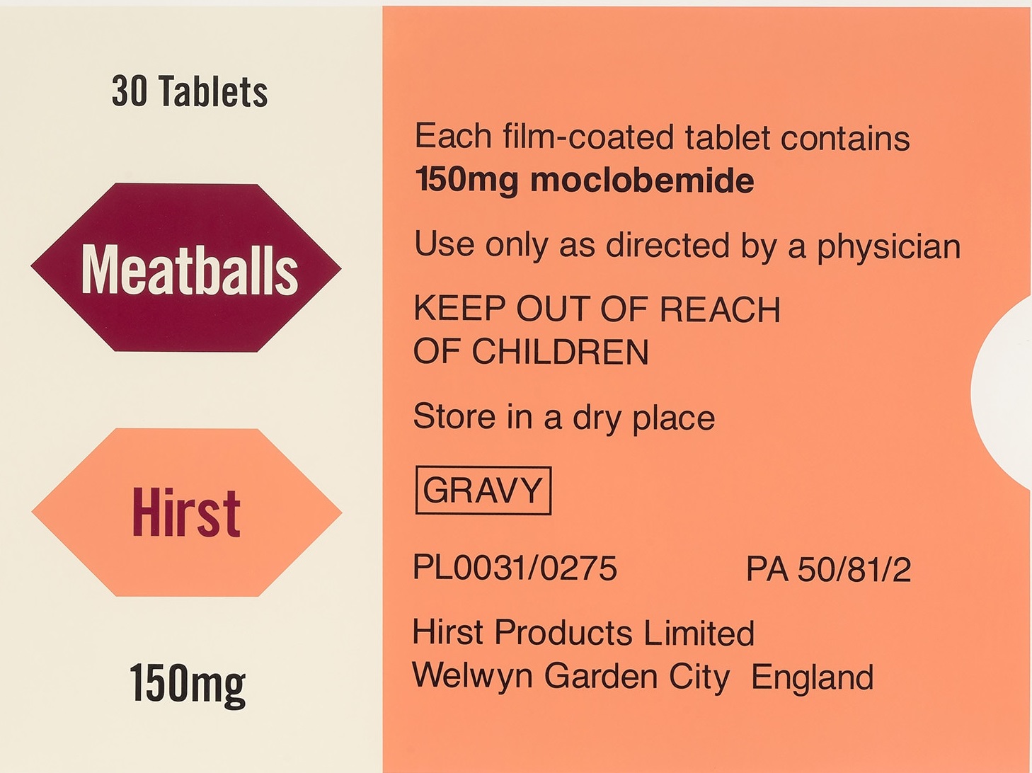 Damien Hirst - Meatballs, from The Last Supper