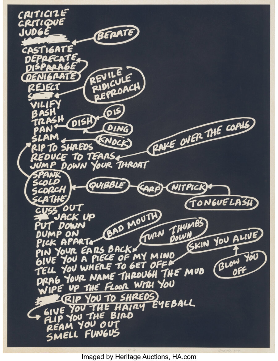 Mel Bochner - Criticize, from Schematics