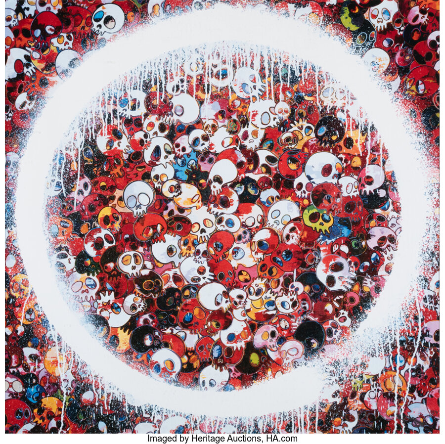 Takashi Murakami - Enso: Memento Mori (Red)