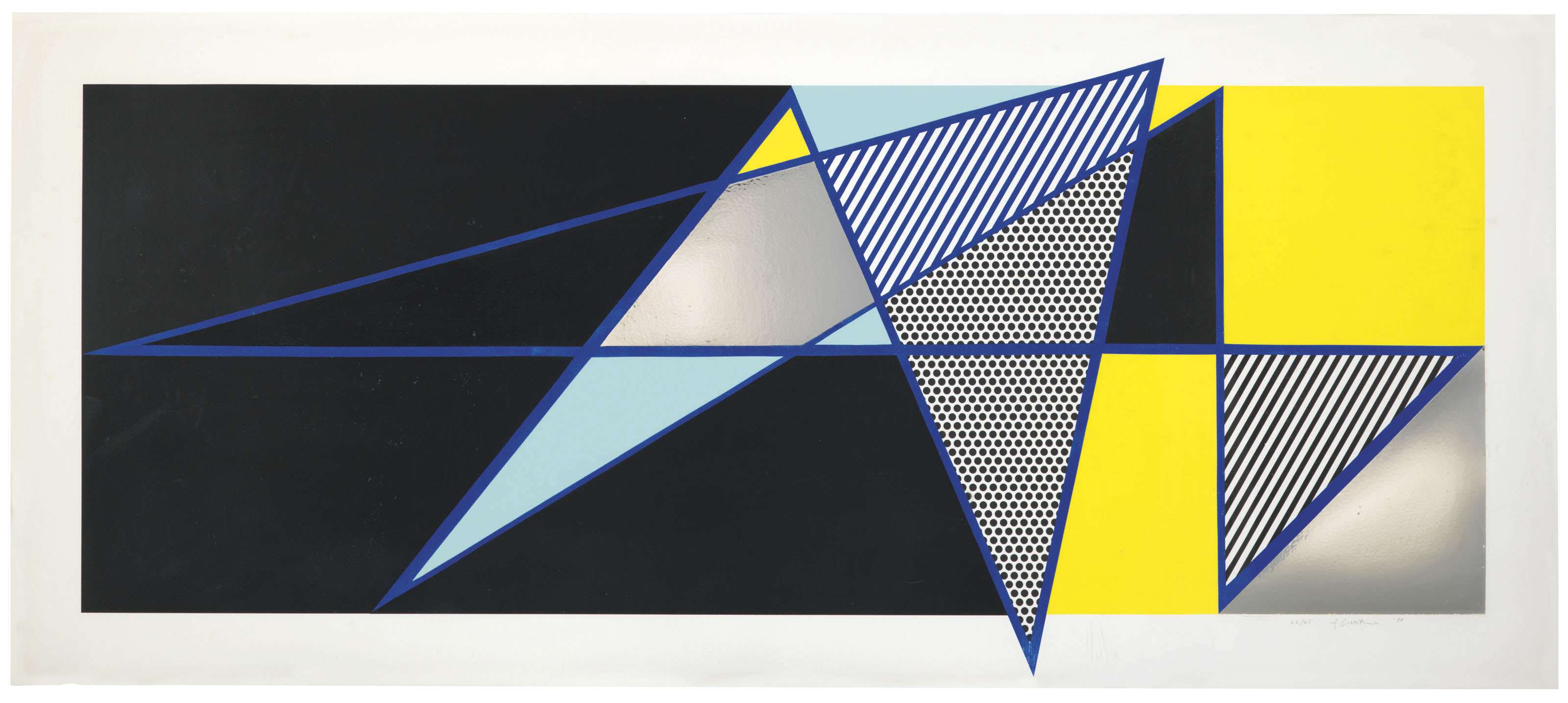 Roy Lichtenstein - Imperfect 44 " x 103", from Imperfect Series