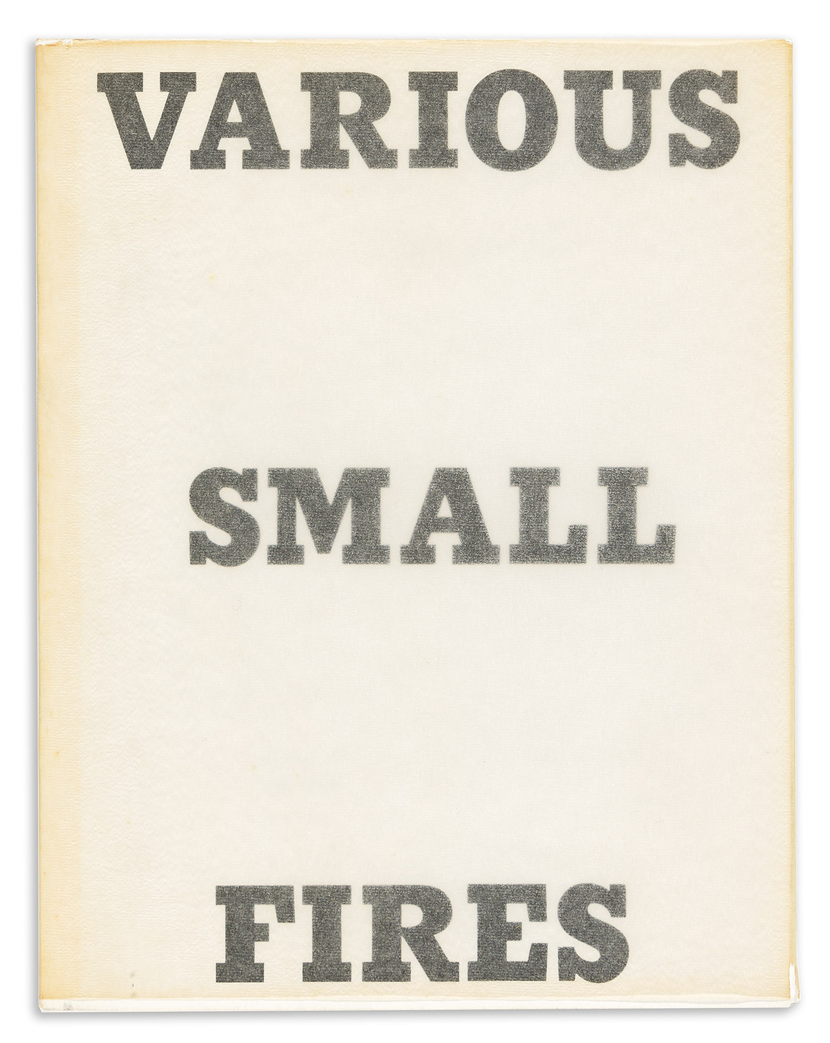 Ed Ruscha - Various Small Fires and Milk
